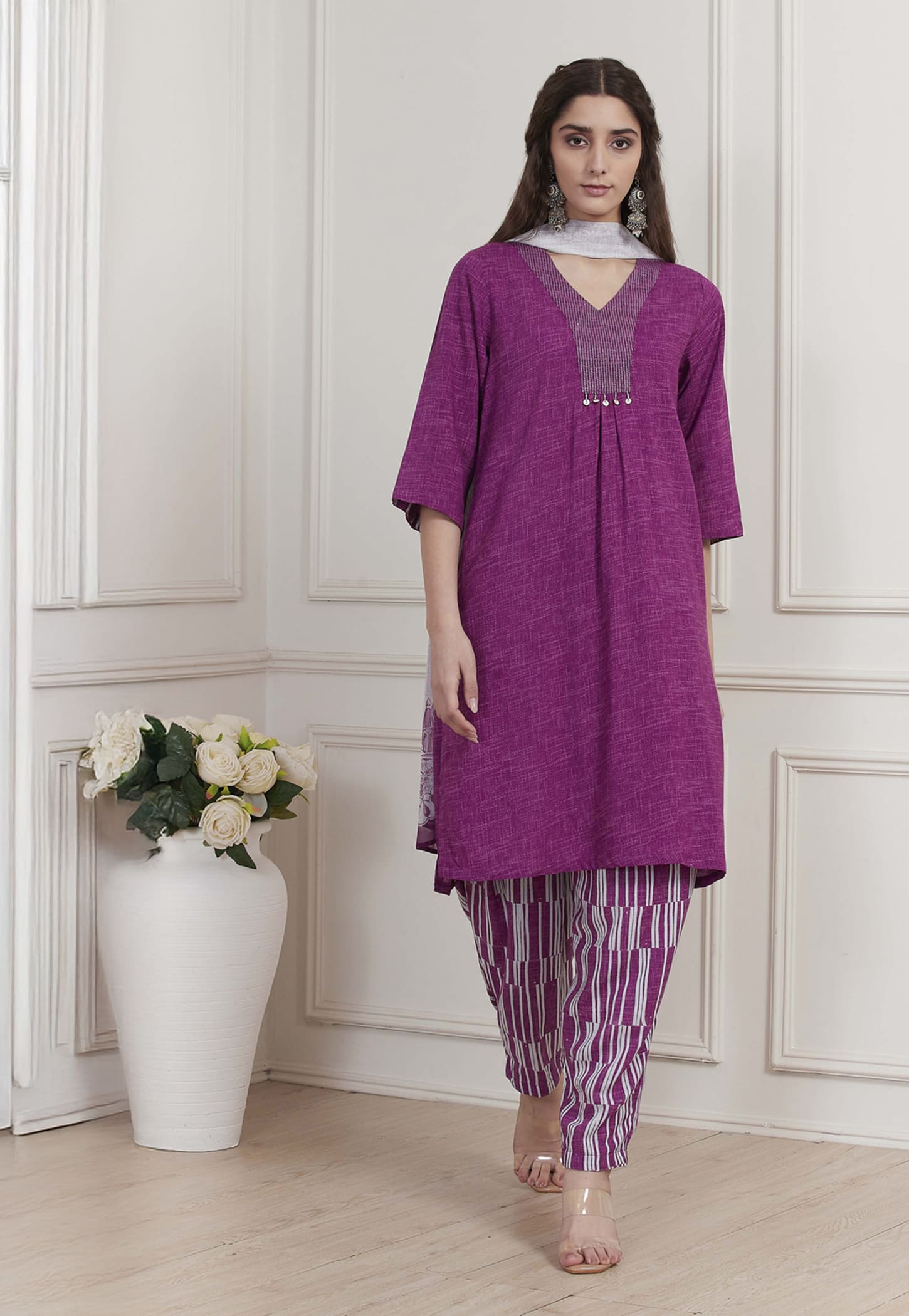 BIBA Embroidered Straight Kurta Set-picture-30