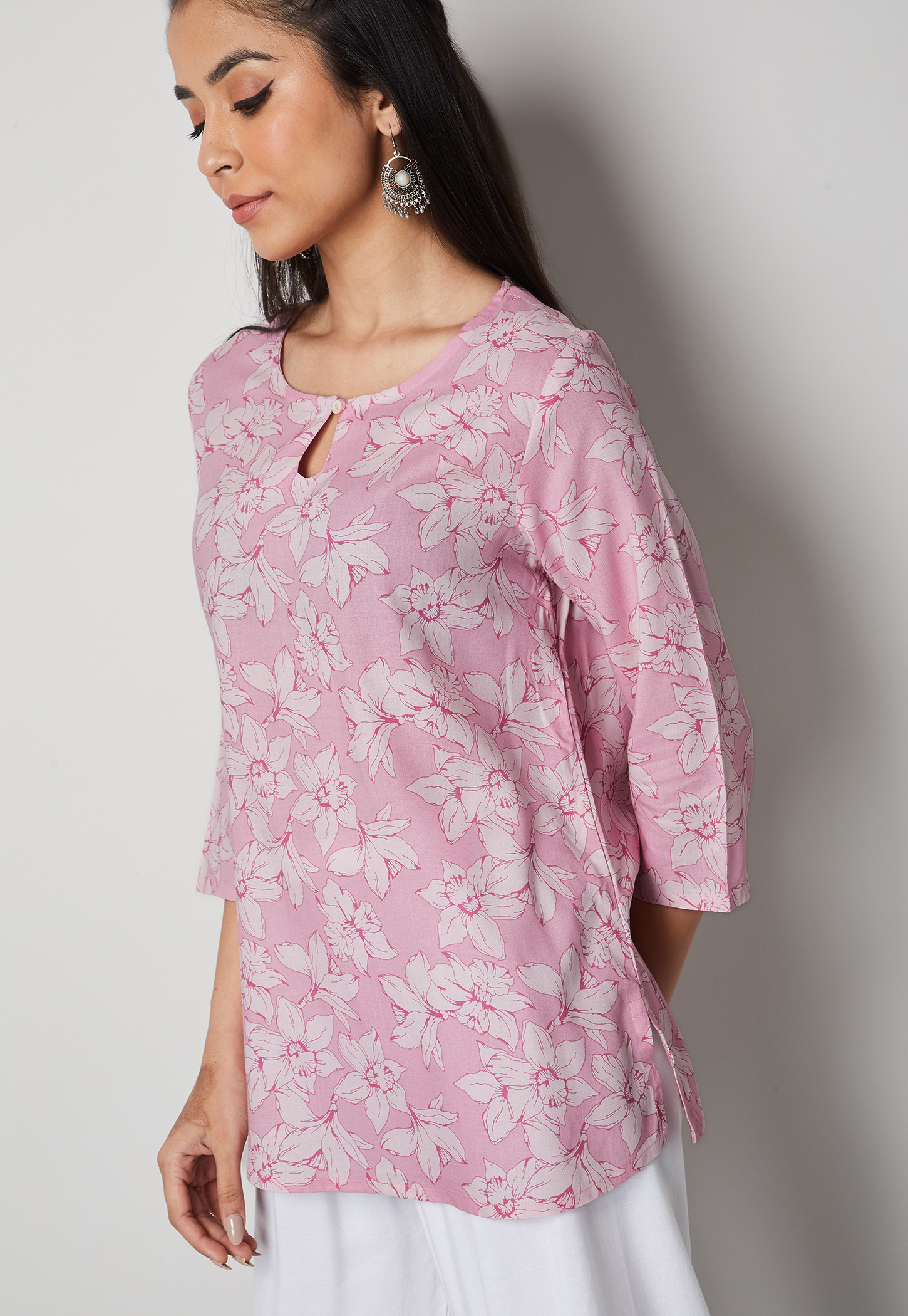 MELANGE Floral Print Kurti-picture-19