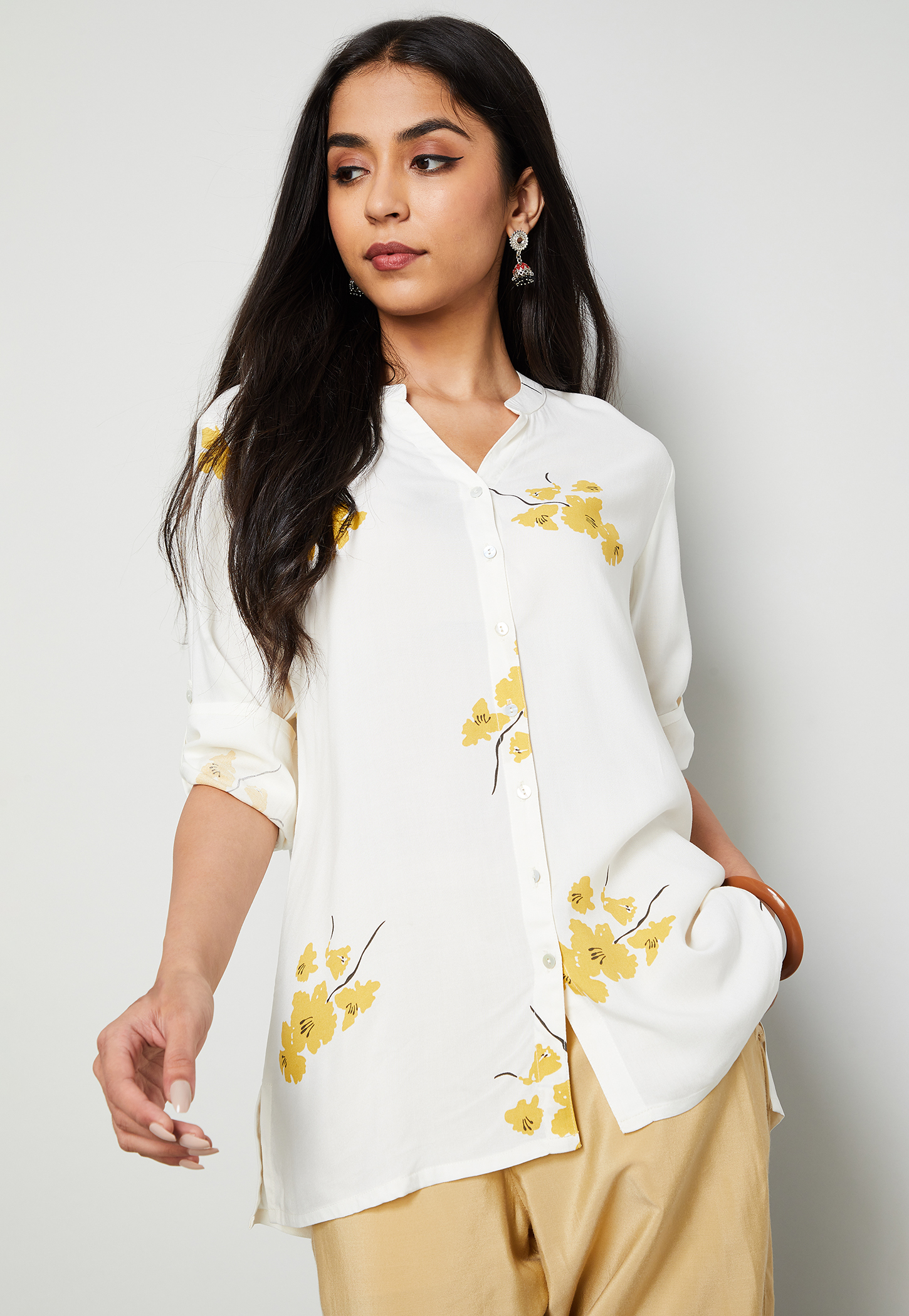 MELANGE Floral Print Kurti-picture-25