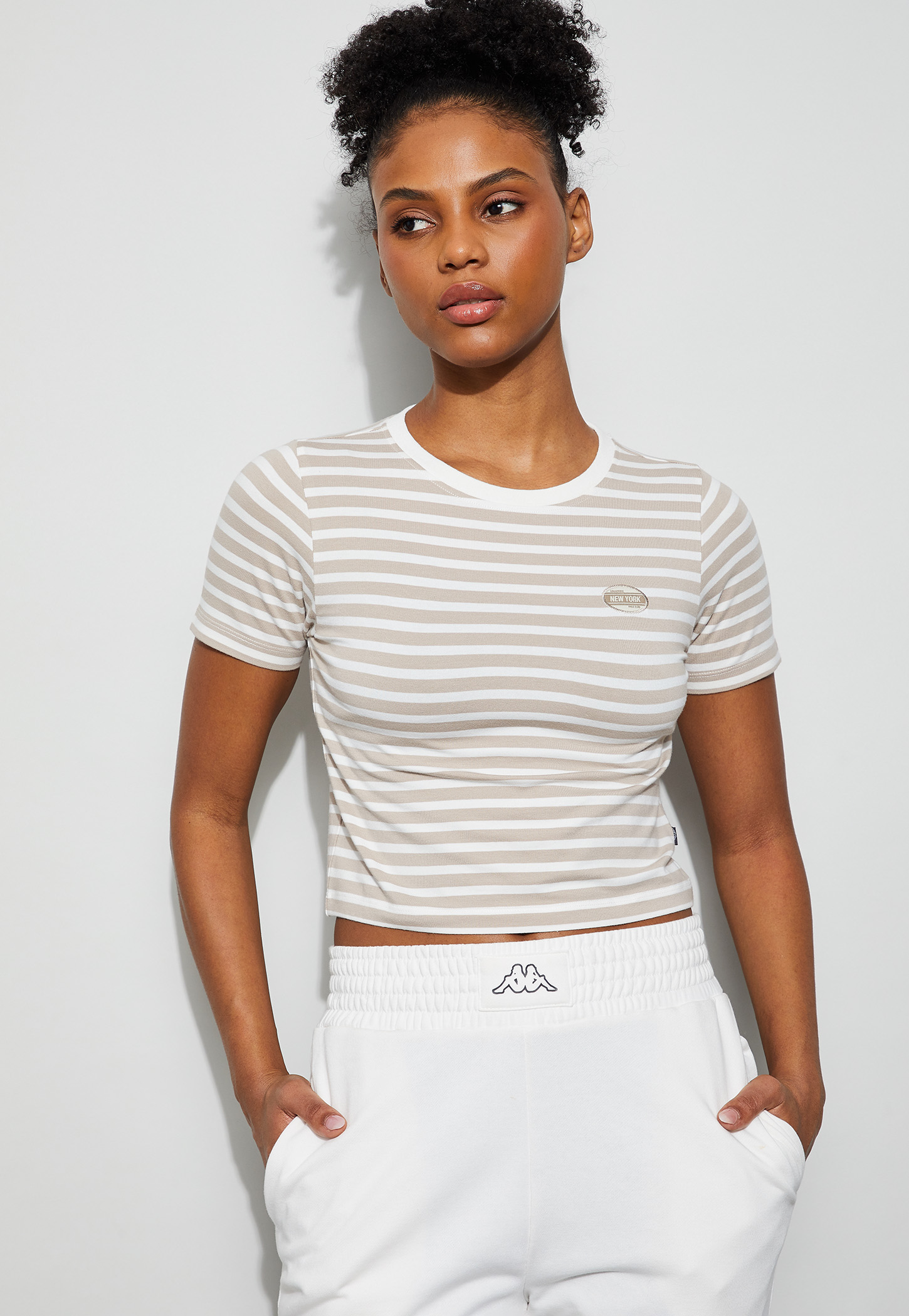 KAPPA Striped Crop T-shirt-image-5
