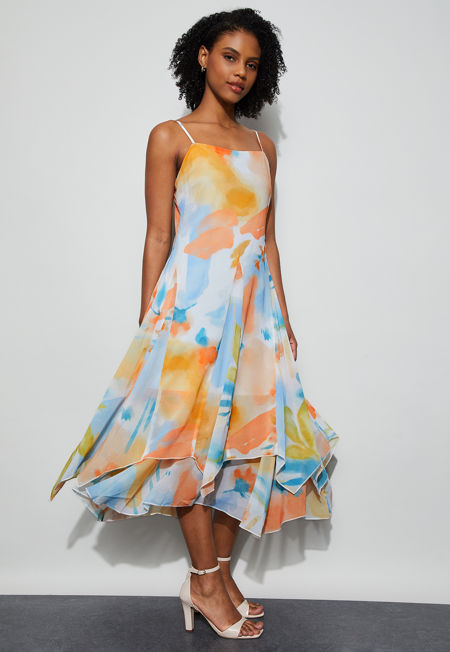 GINGER Printed Layered Midi Dress-picture-35