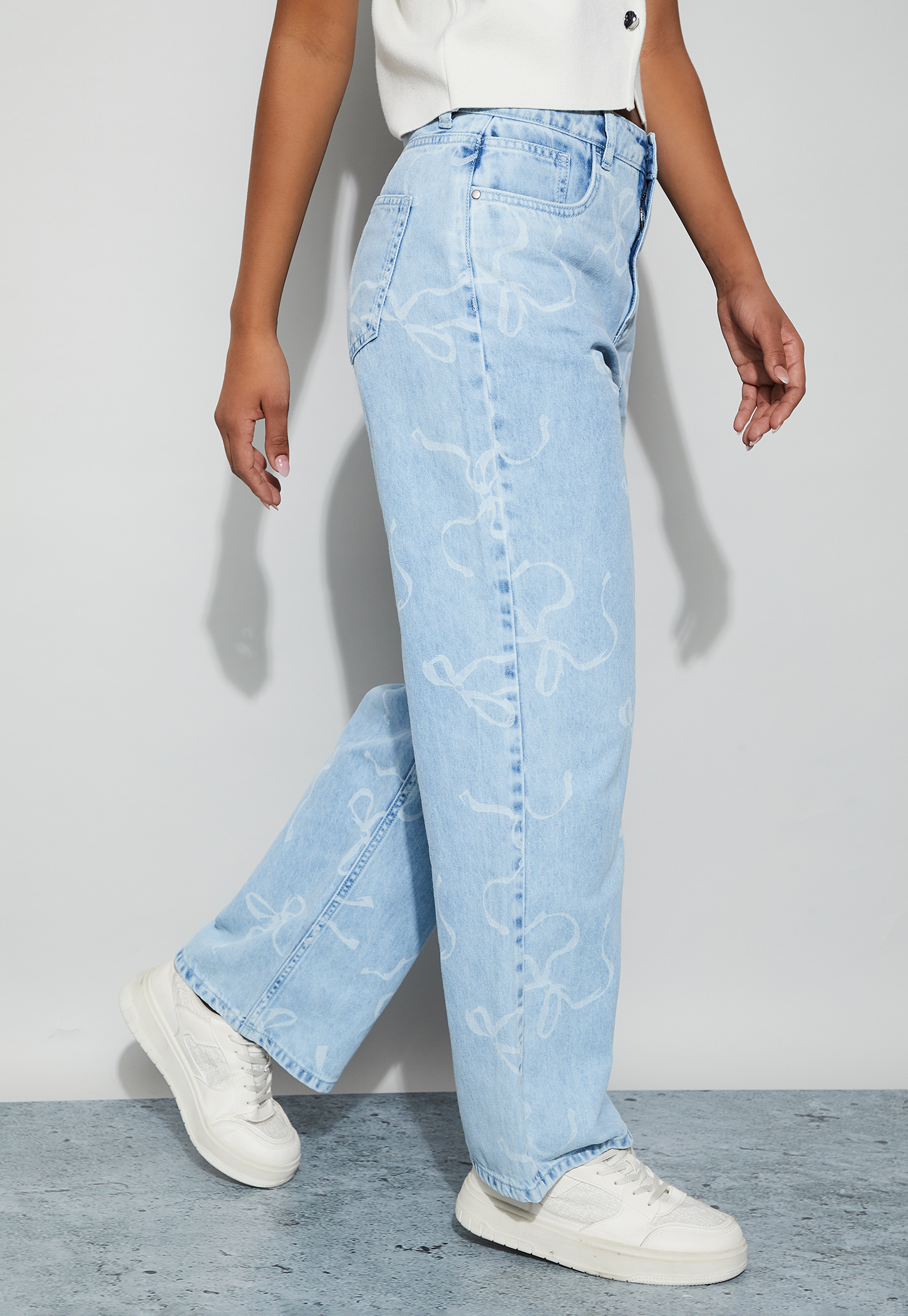 GINGER Printed Woven Jeans-image-6