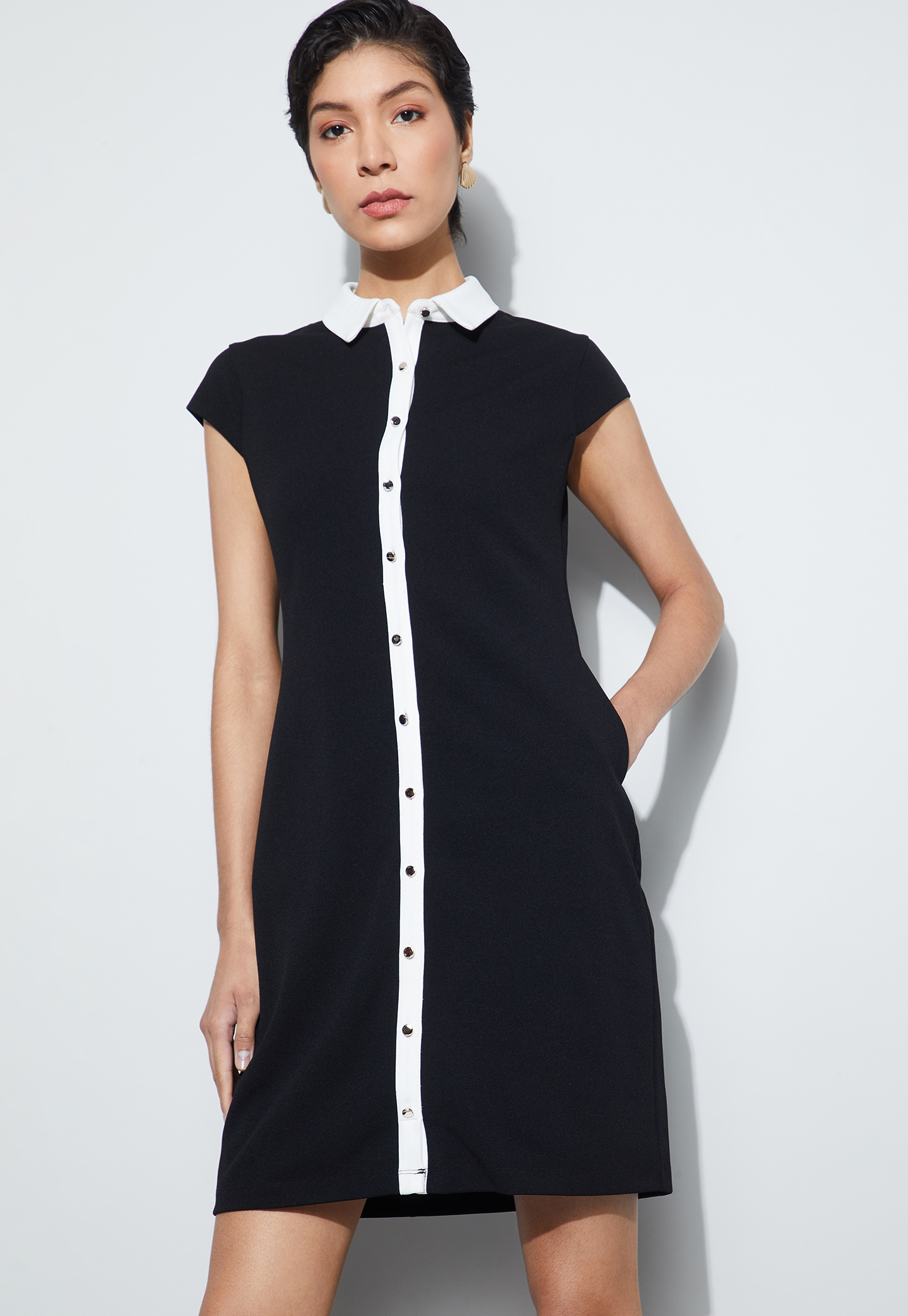 CODE CLASSIC Button-Down Shift Dress-picture-41