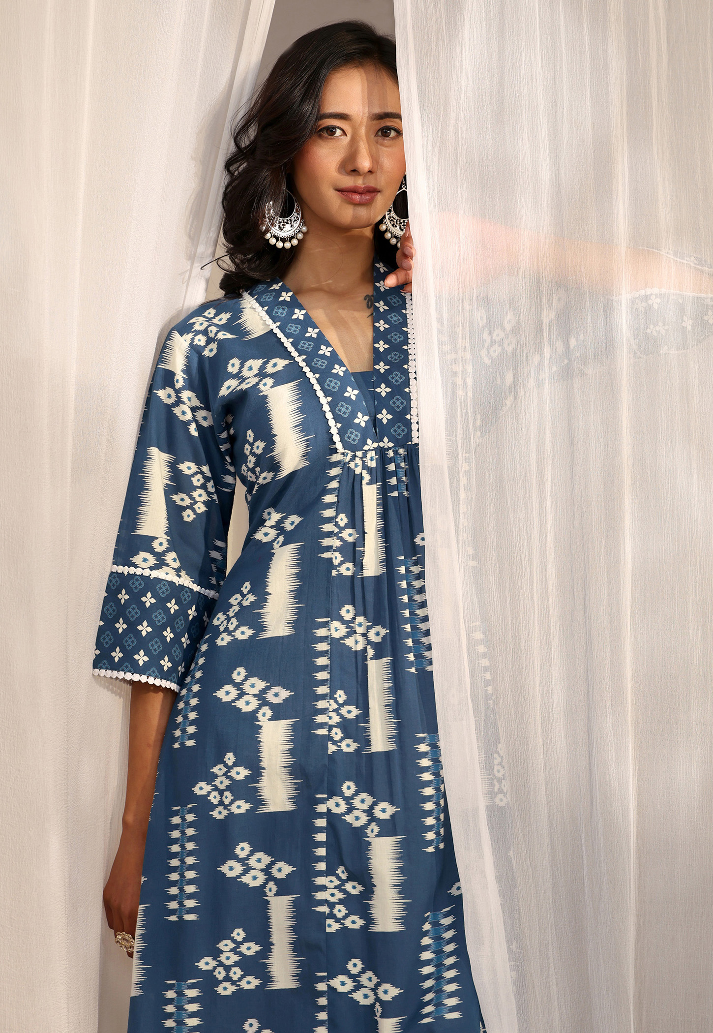 LIBAS Ikat Print A-line Kurta-picture-17