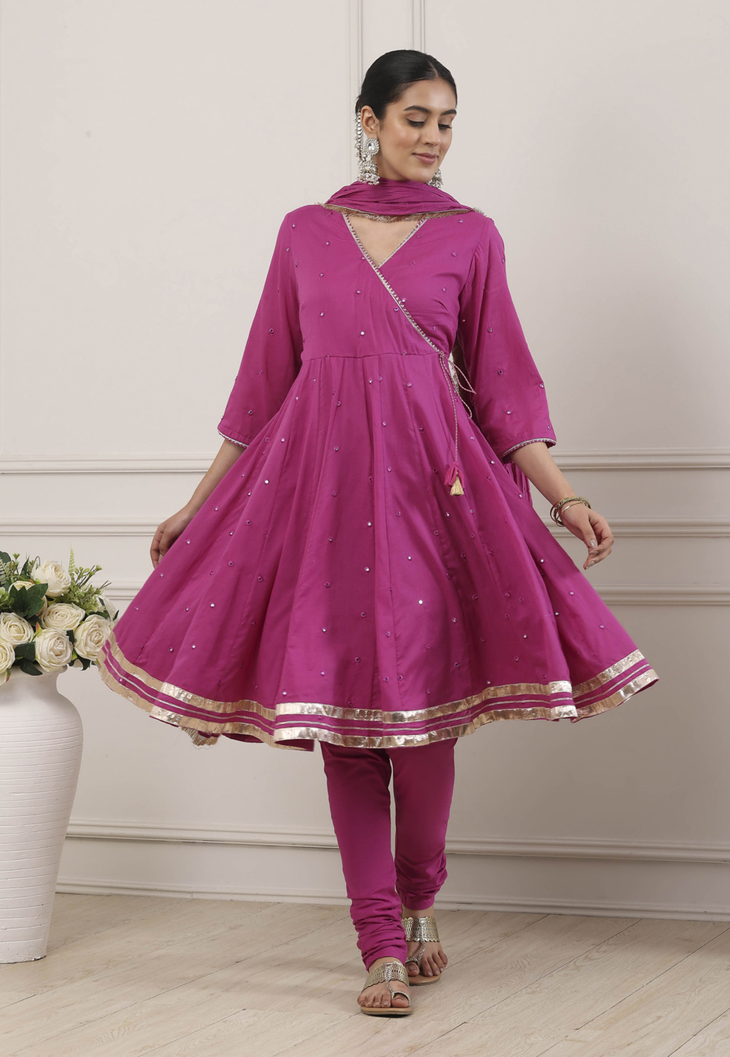 BIBA Embellished Anarkali Kurta Set-picture-17