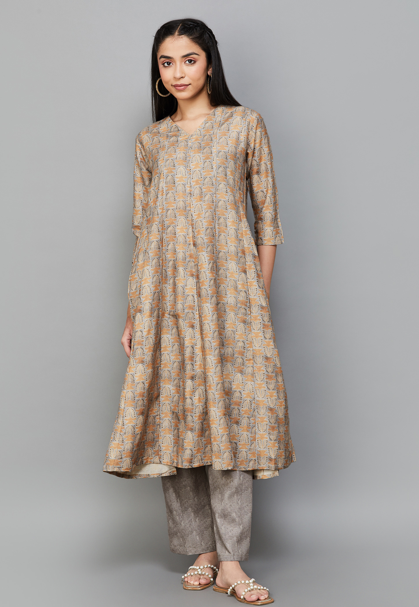 SPAN Printed A-Line Kurta Set-picture-11