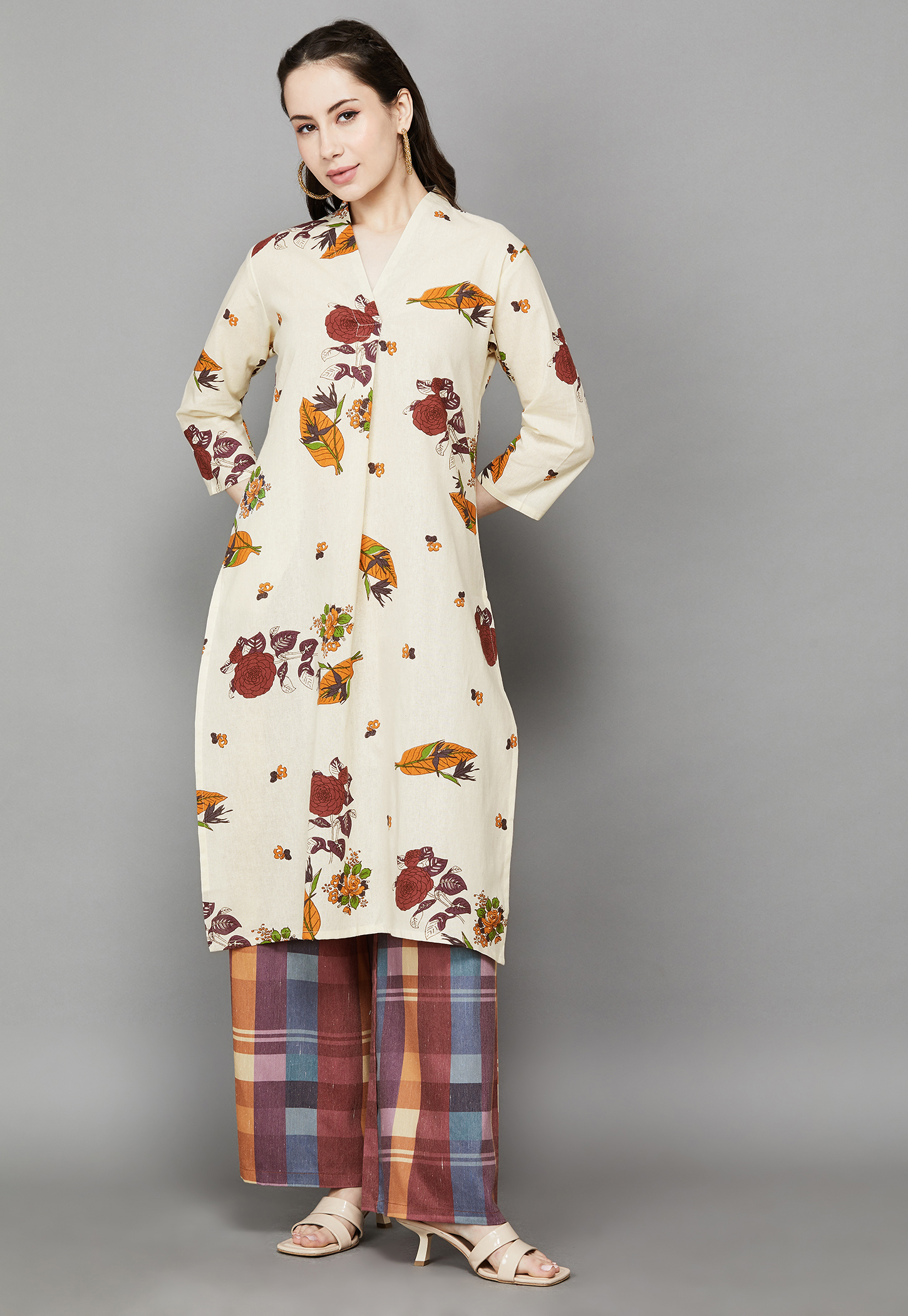 SPAN Floral Print Straight Kurta Set-picture-41