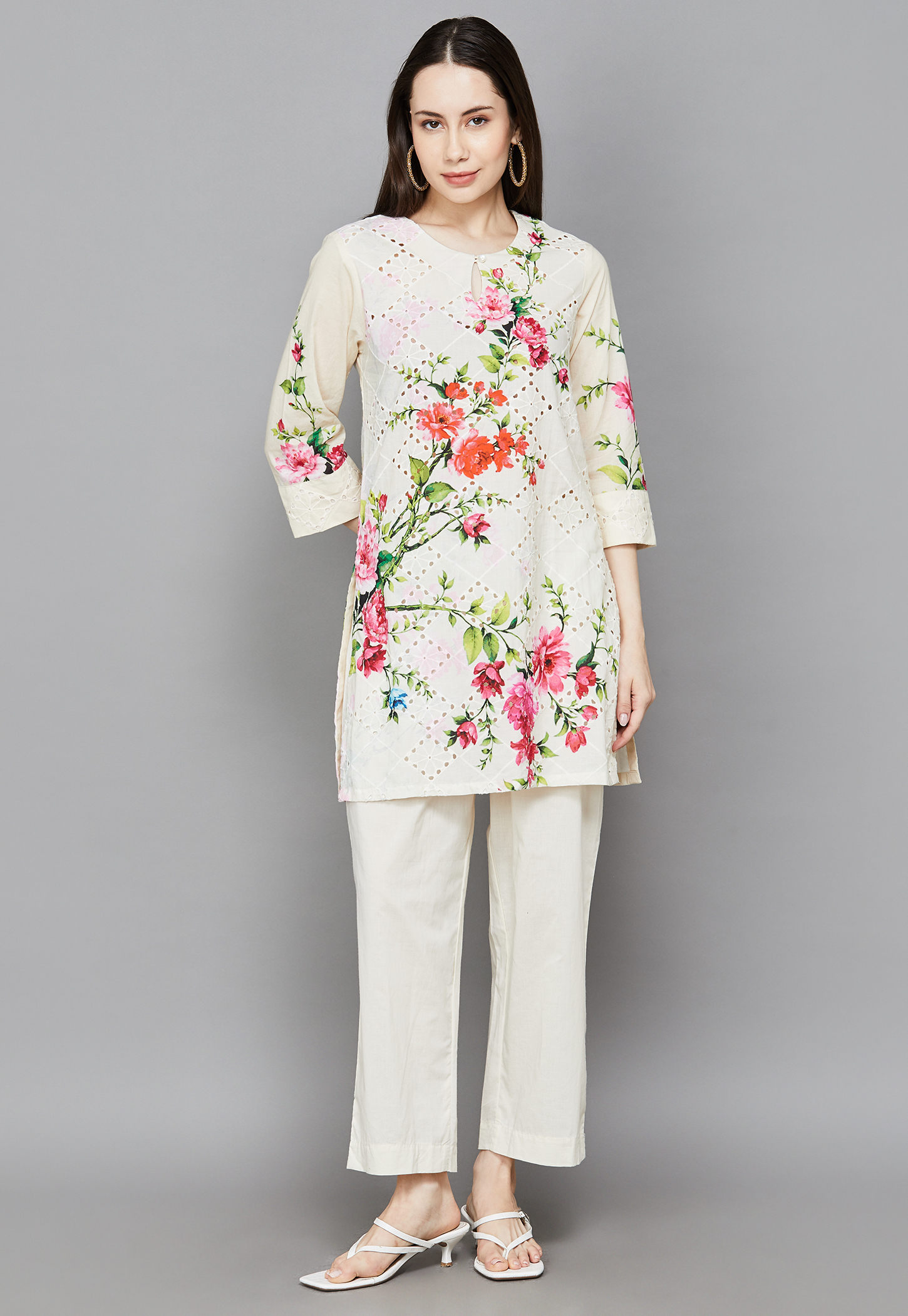 BIBA Floral Print Kurti Set-picture-52