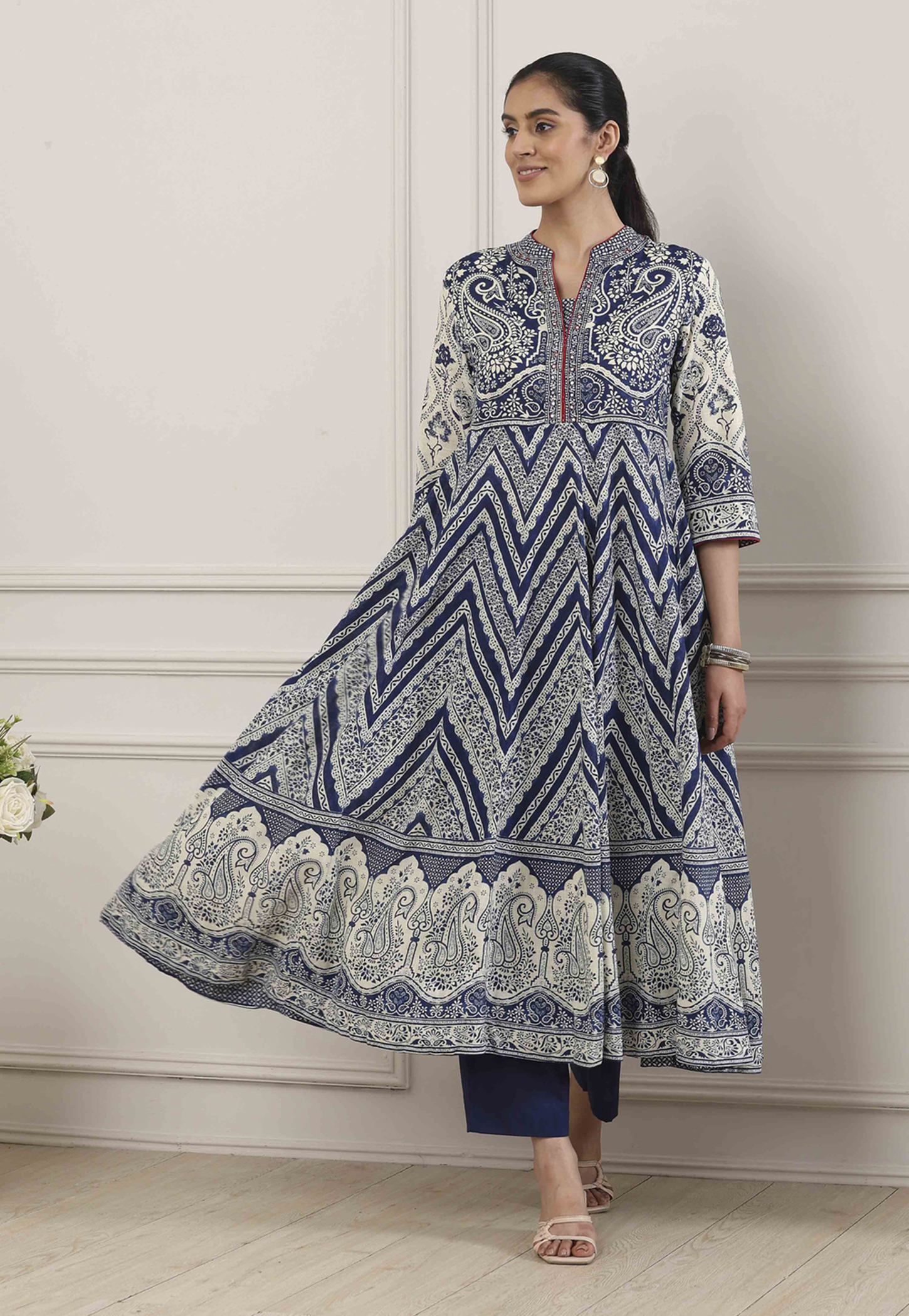 BIBA Ethnic Motif Printed Kurta Set-picture-36