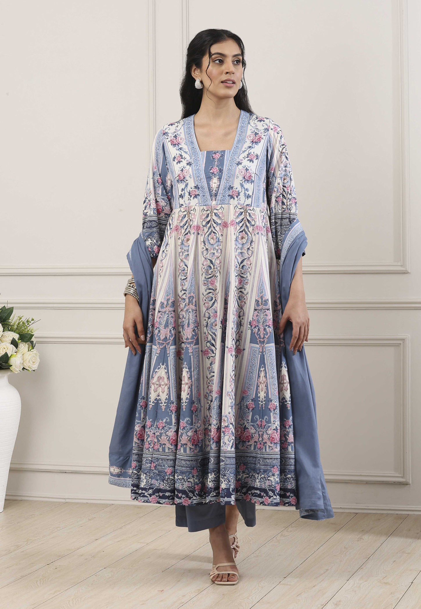BIBA Floral Print A-line Kurta Set-picture-32