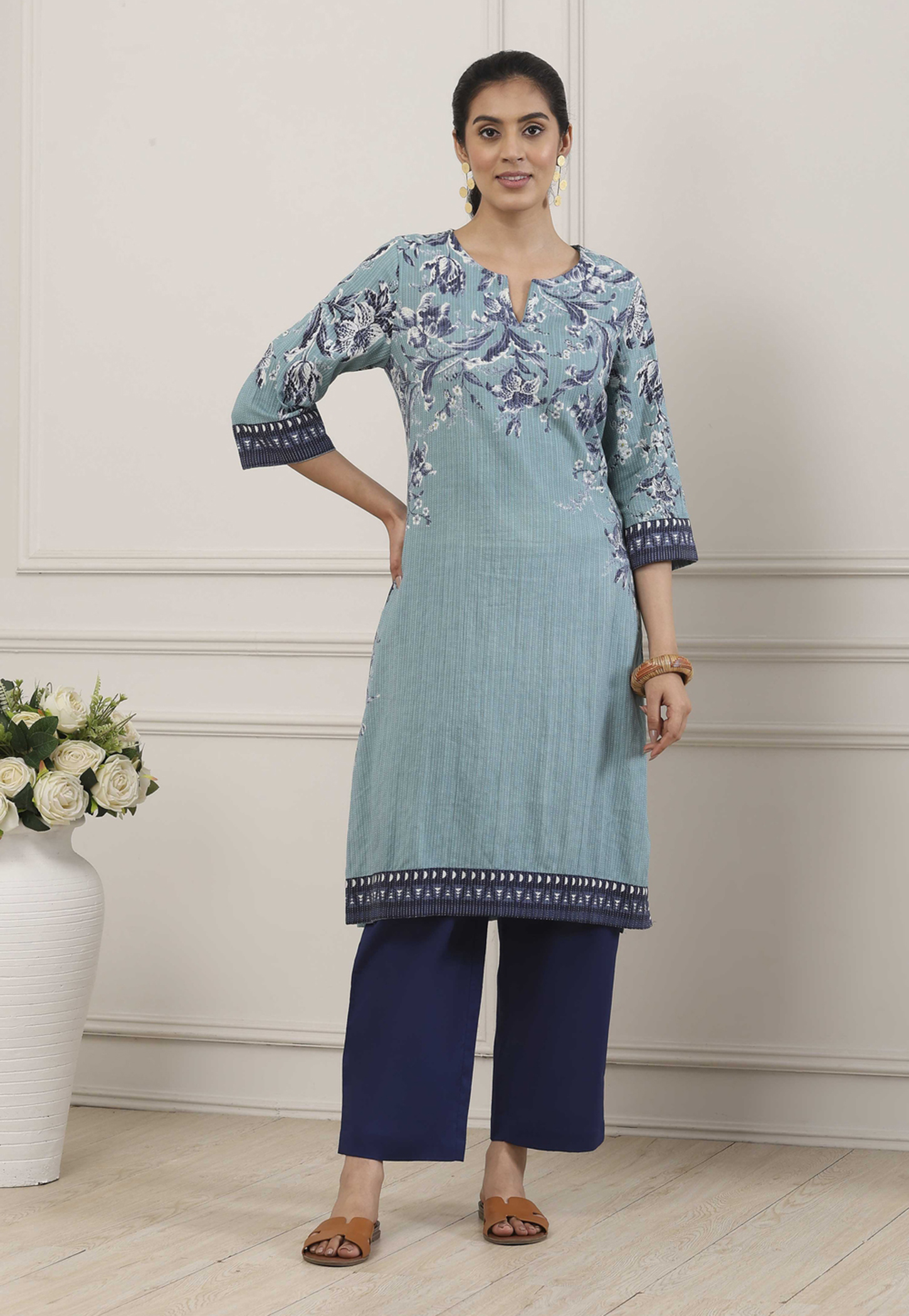 BIBA Floral Print Straight Kurta-picture-39
