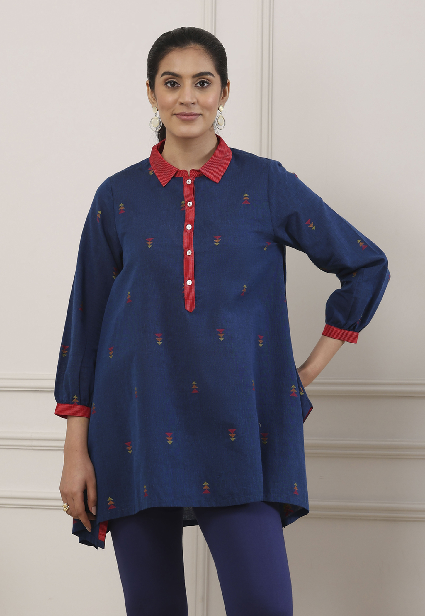 BIBA Ethnic Motif Asymmetric Kurta-picture-18