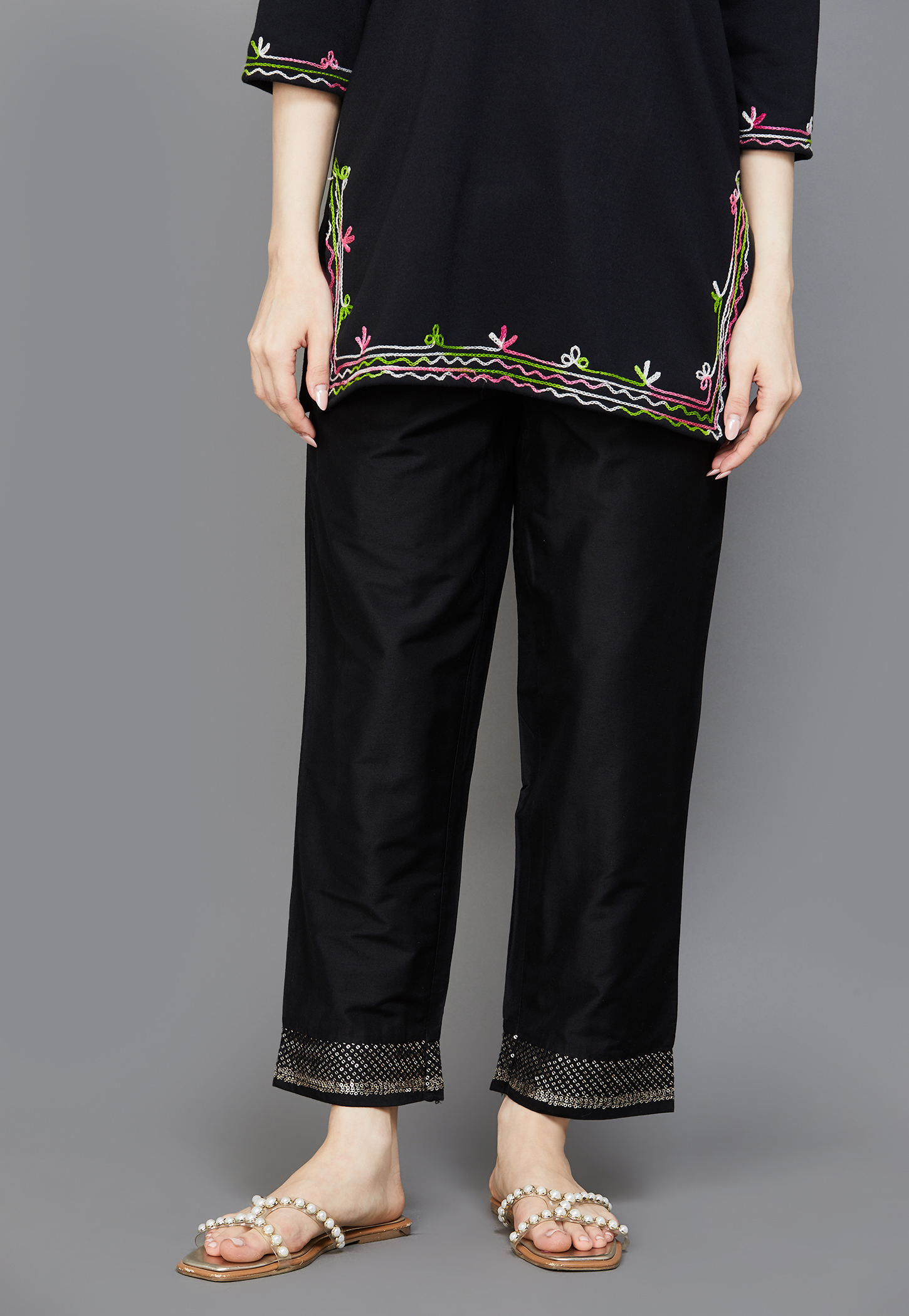 W Embellished Straight Pants-picture-42