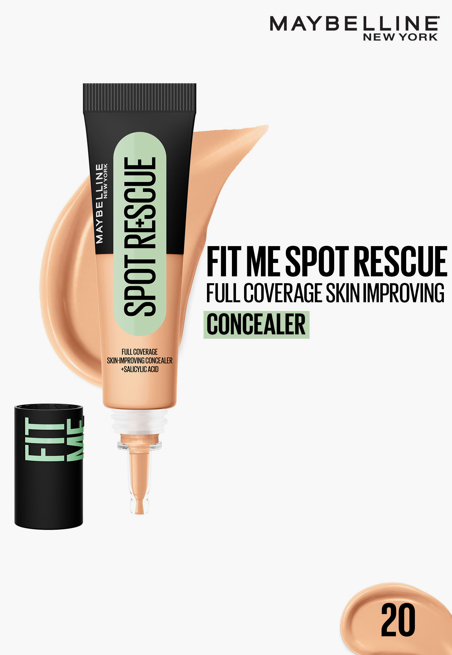 MAYBELLINE Spot Rescue Full Coverage Concealer - Shade 20 - 15ml-image-20