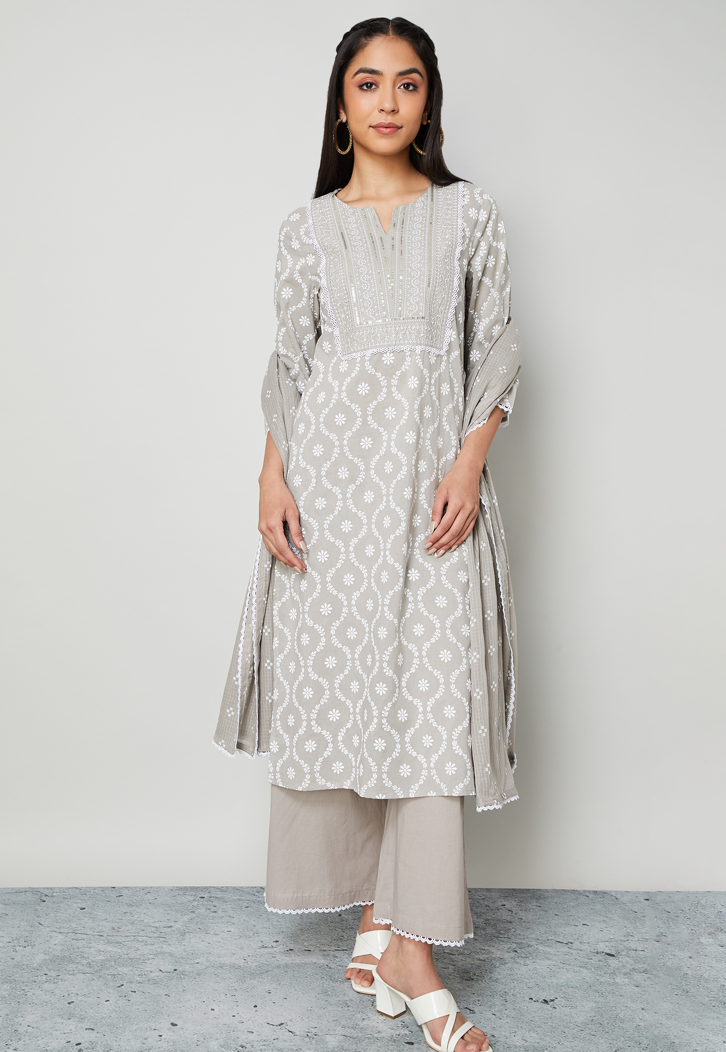 MELANGE Printed Straight Kurta Set-picture-46