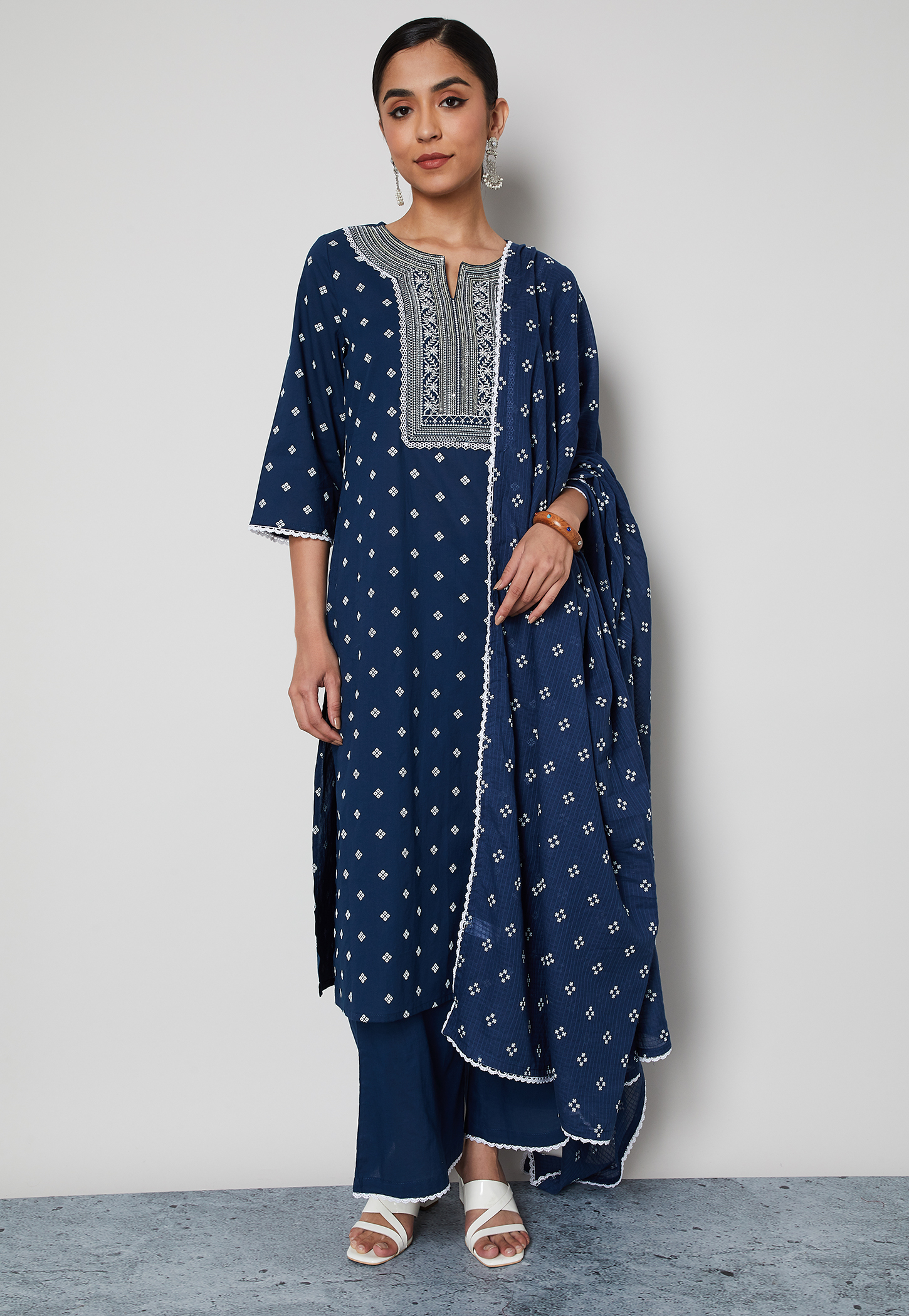 MELANGE Printed Straight Kurta Set-picture-32