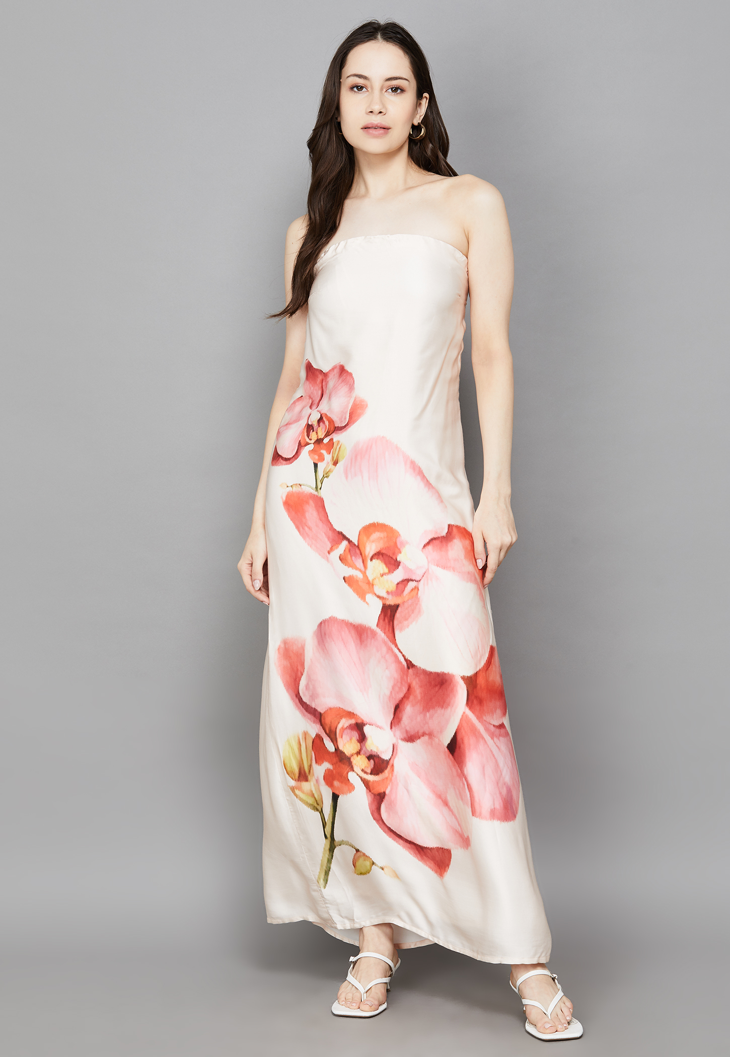 AND Floral Print Strapless Maxi Dress-picture-46