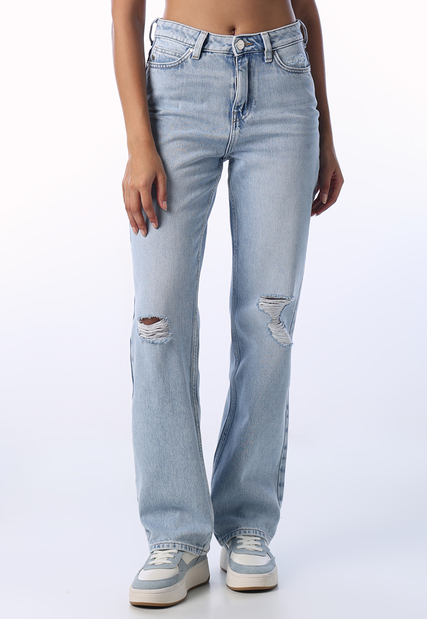 ONLY Distressed Straight Fit Jeans-picture-49