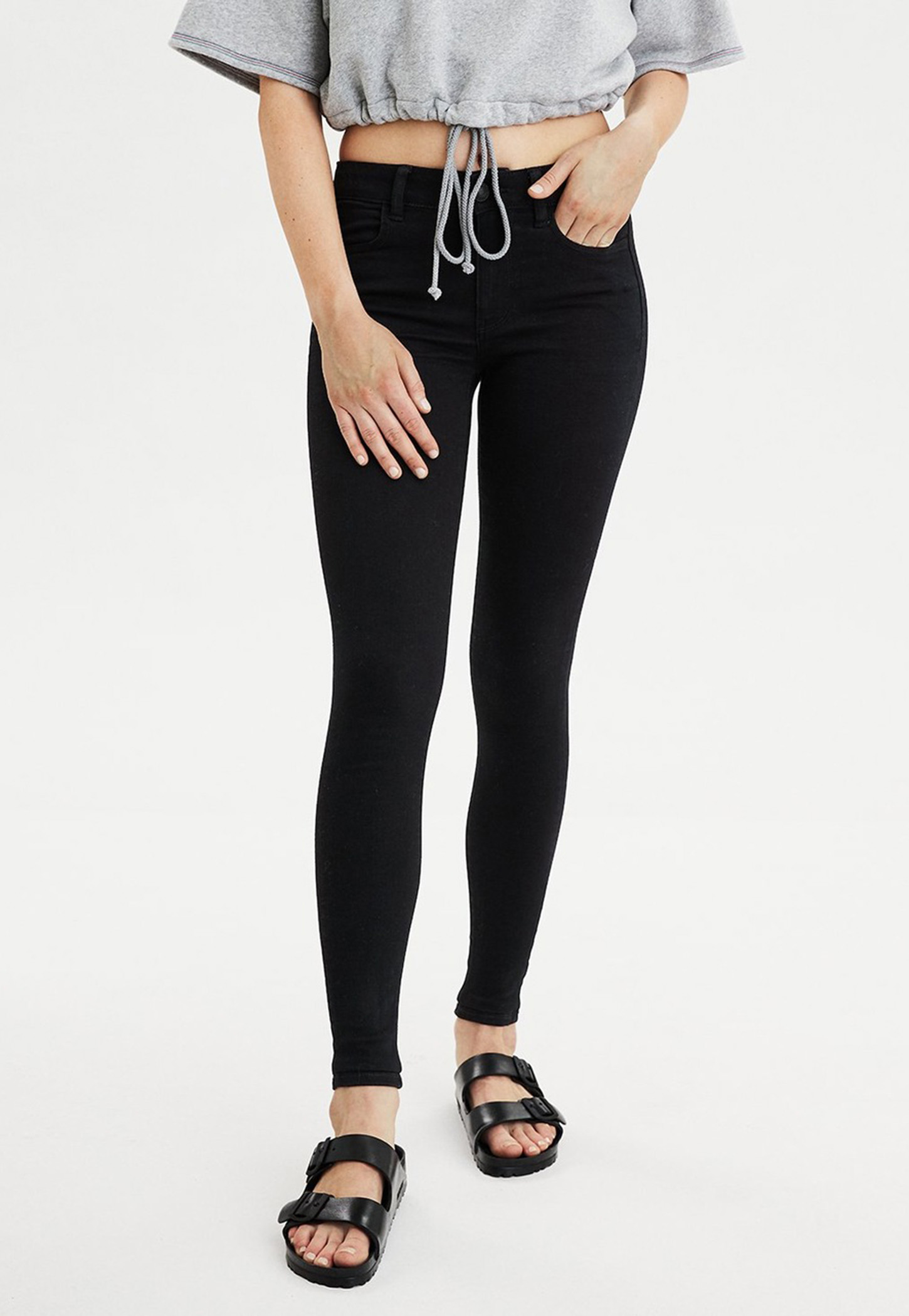 AMERICAN EAGLE Solid Skinny Fit Jeans-picture-45