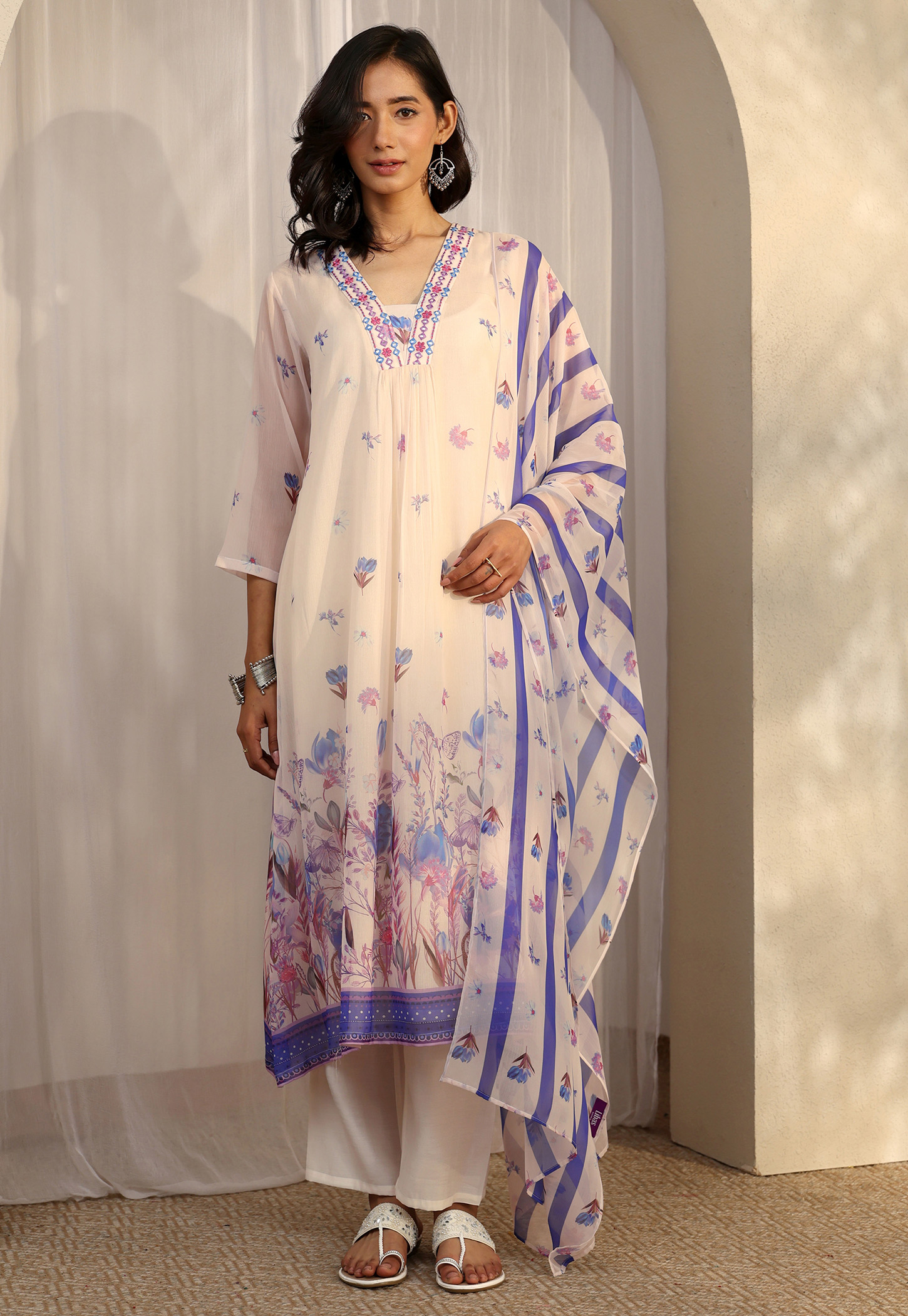 LIBAS Floral Print Kurta Set-picture-54
