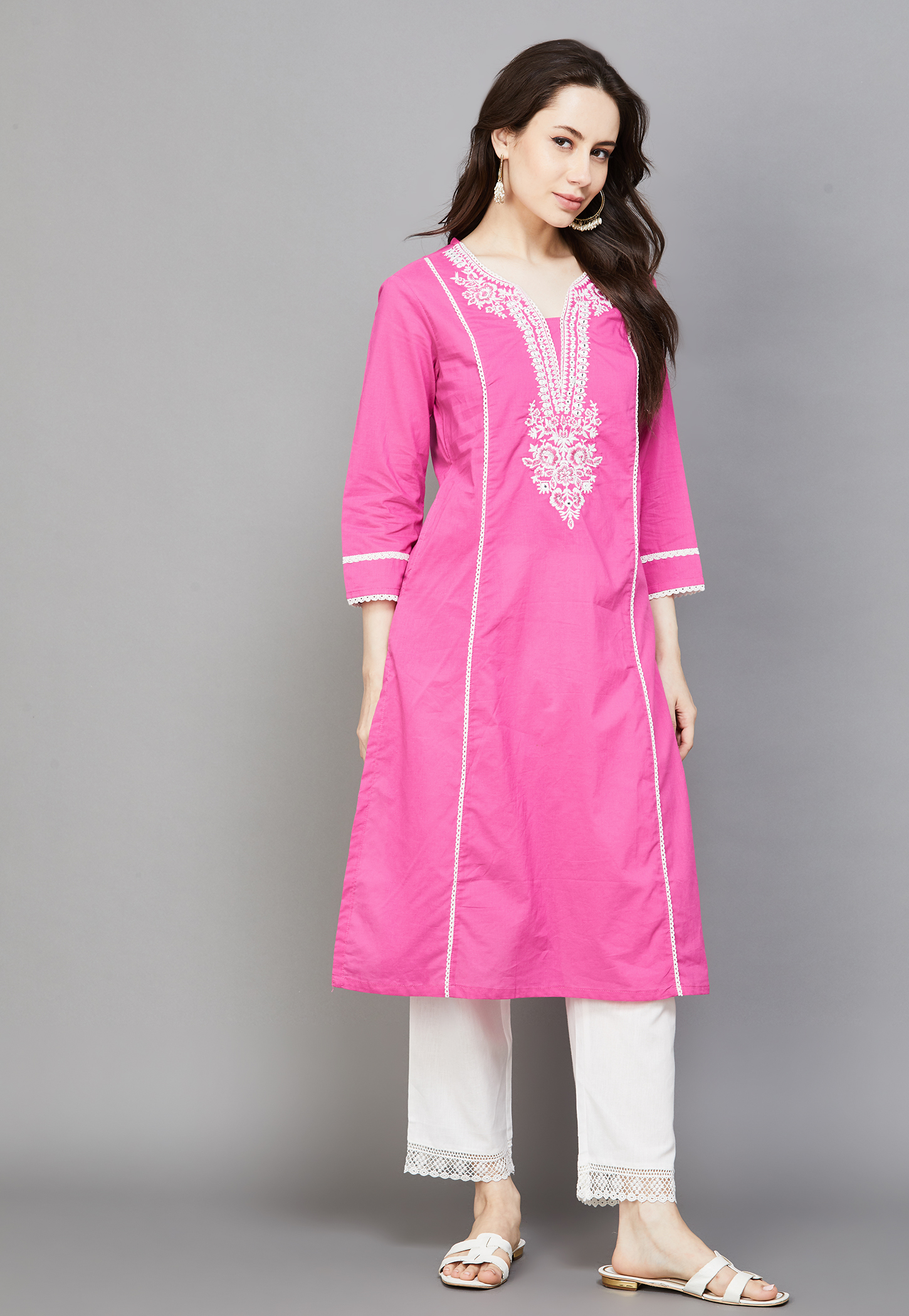 BIBA Embroidered Straight Kurta-picture-26