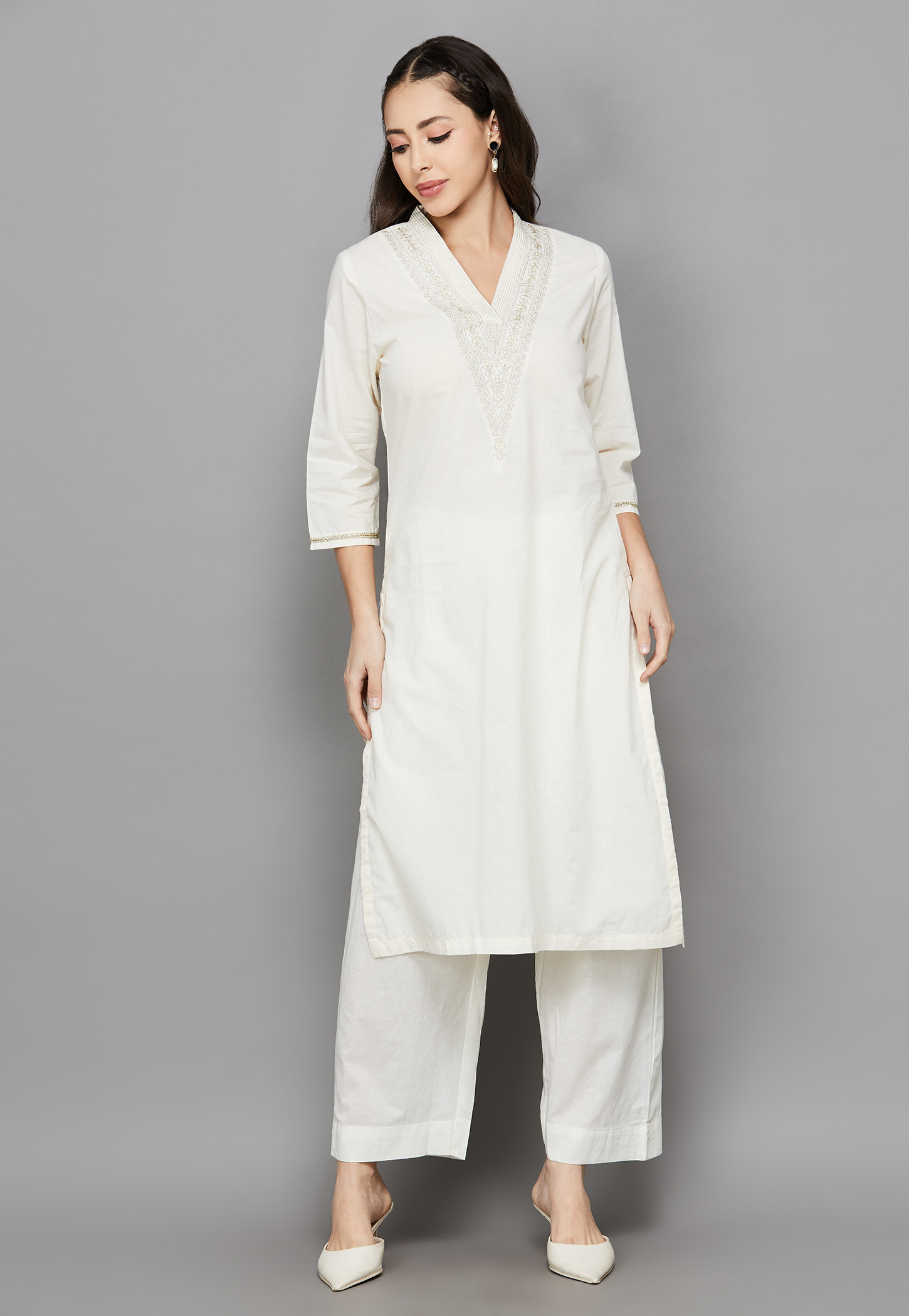 BIBA Embroidered Straight Kurta-picture-14