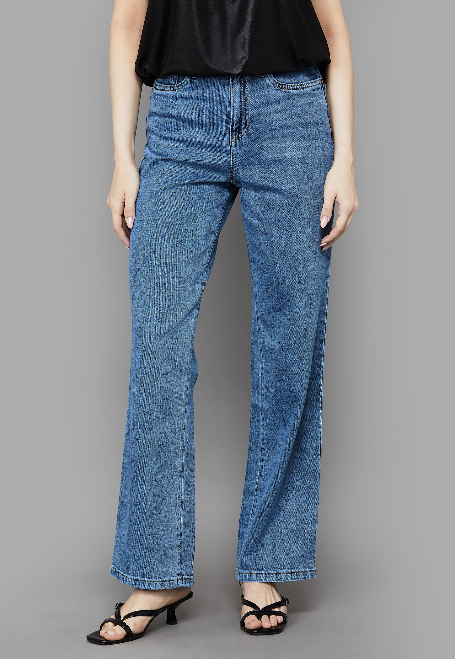 KRAUS Washed High-Rise Straight Fit Jeans-picture-36