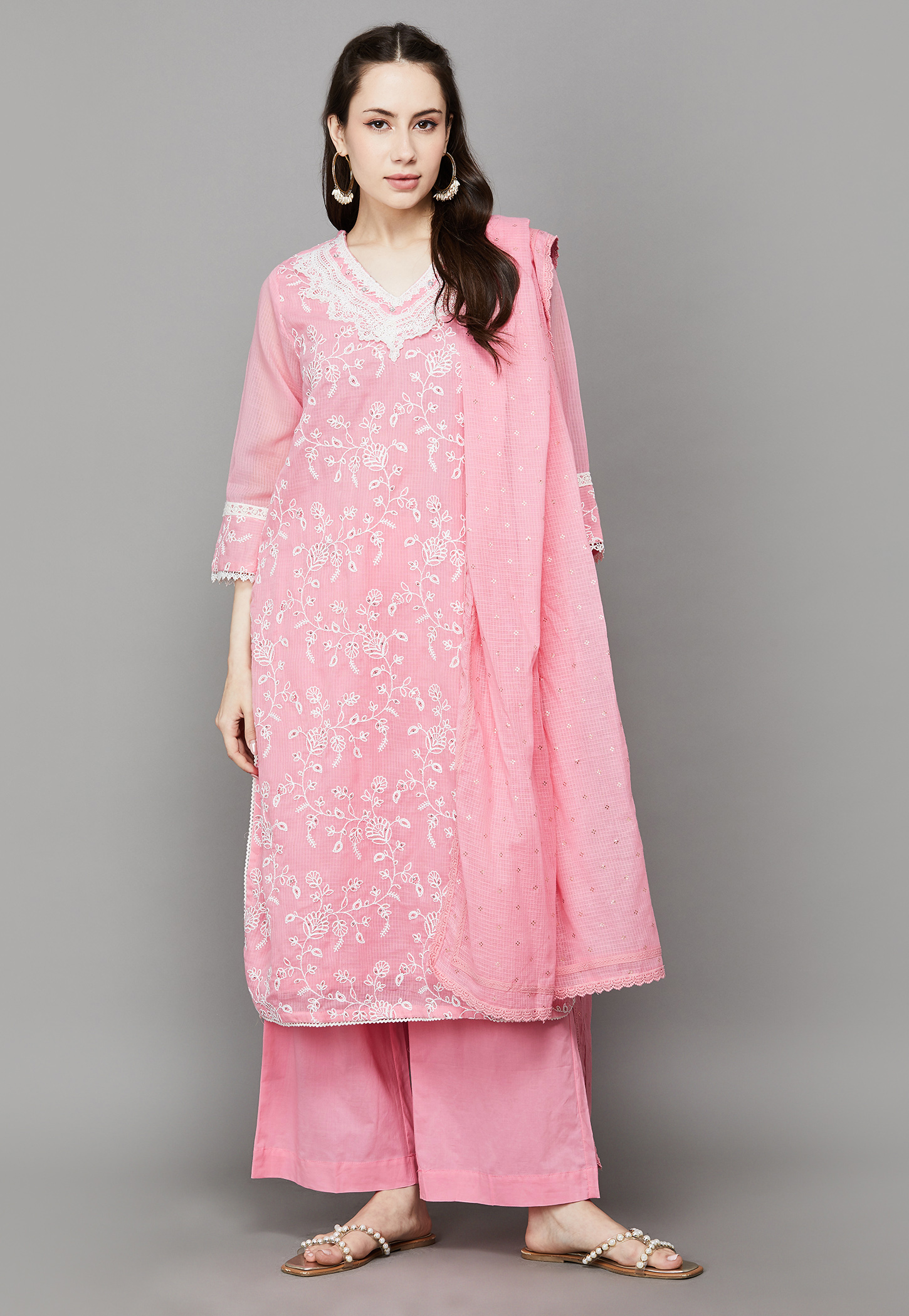BIBA Embroidered Kurta Set-picture-44