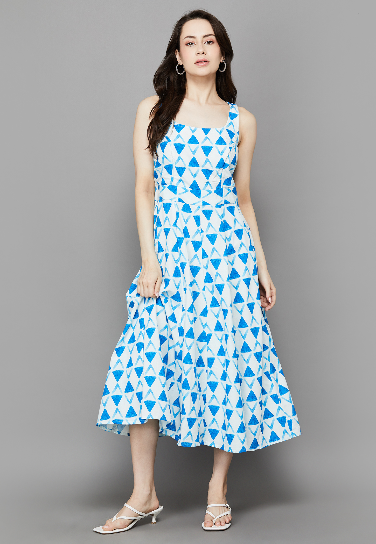 AND Geometric Print A-Line Dress-picture-14