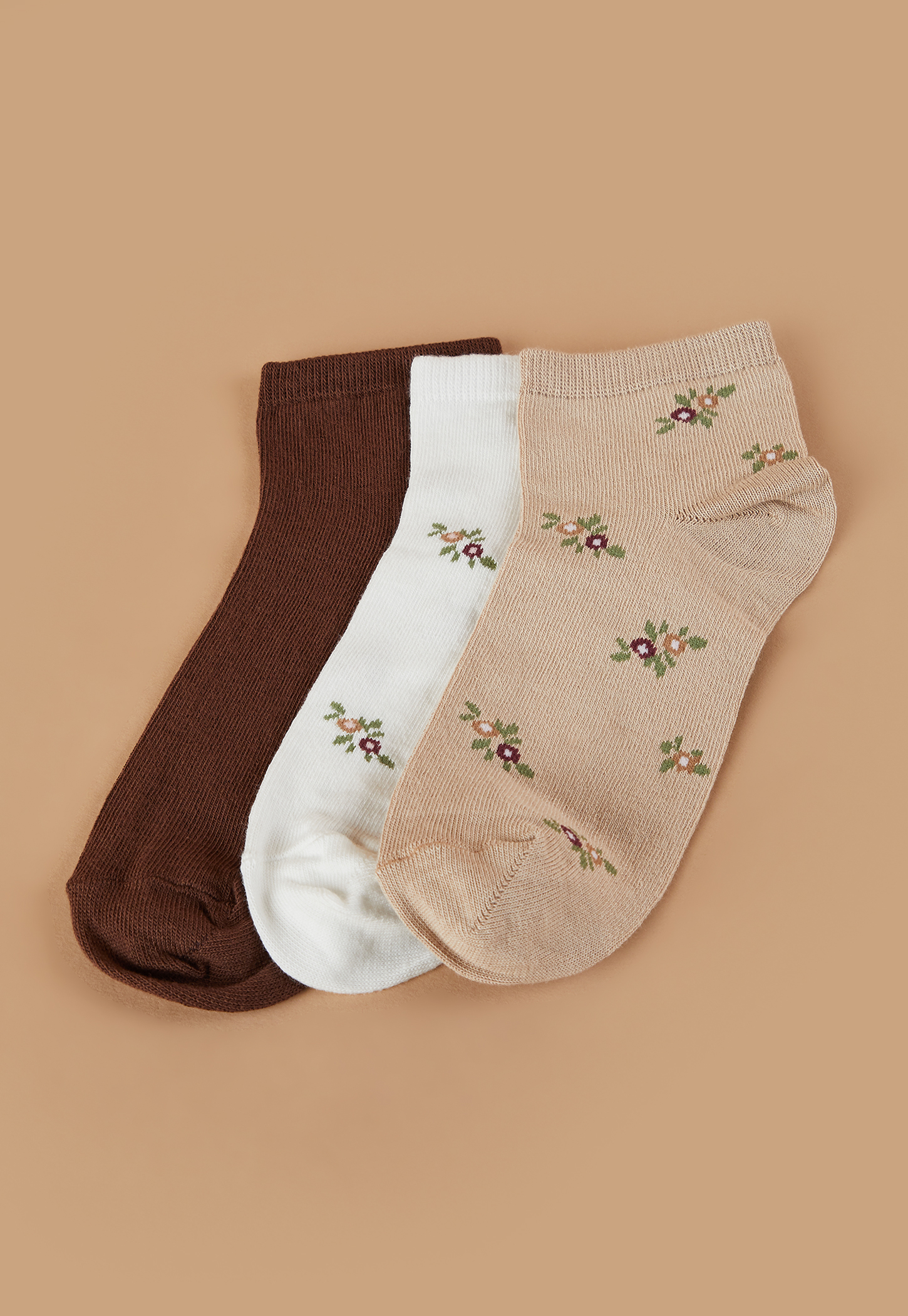 GINGER Assorted Ankle Length Socks - Pack of 3-picture-29