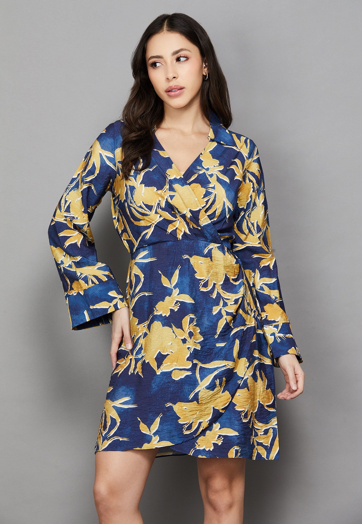 AND Floral Print Wrap Dress-image-12