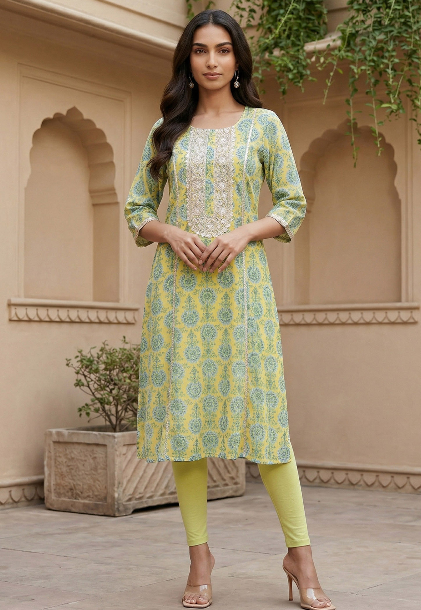 AURELIA Ethnic Motif Embroidered Straight Kurta-picture-27
