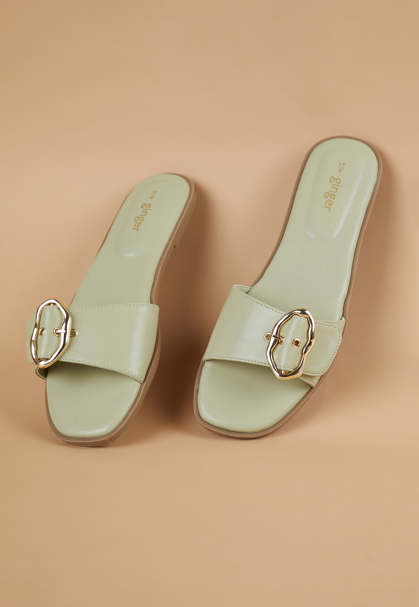 GINGER Solid Flats Sandals-picture-37