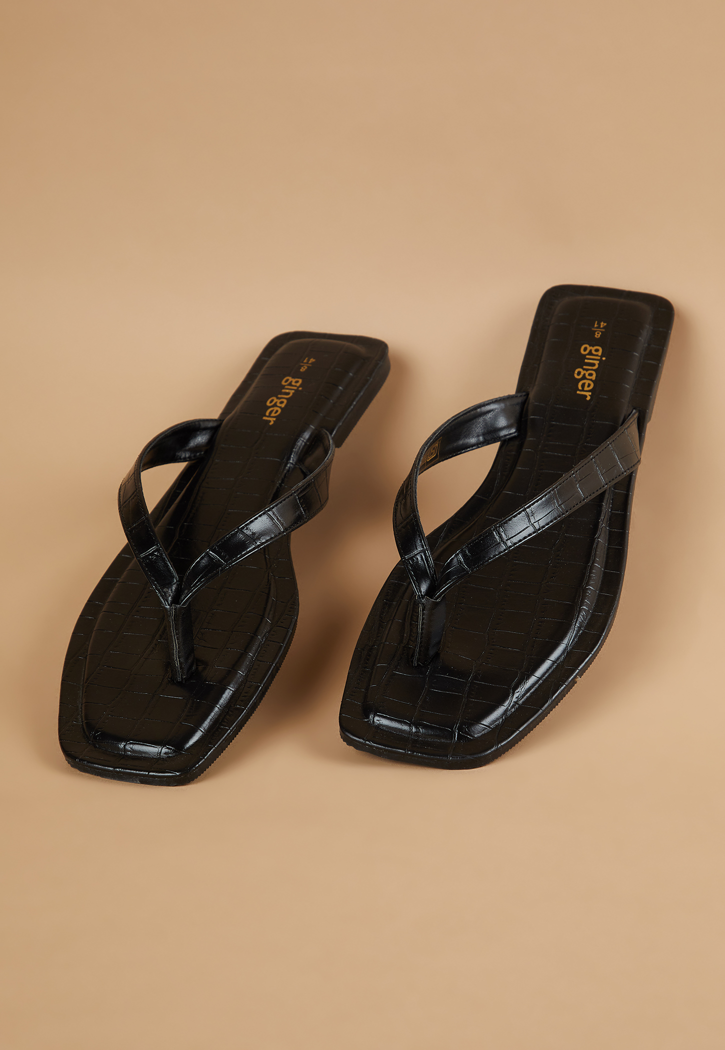 GINGER Textured Flats Sandals-picture-37
