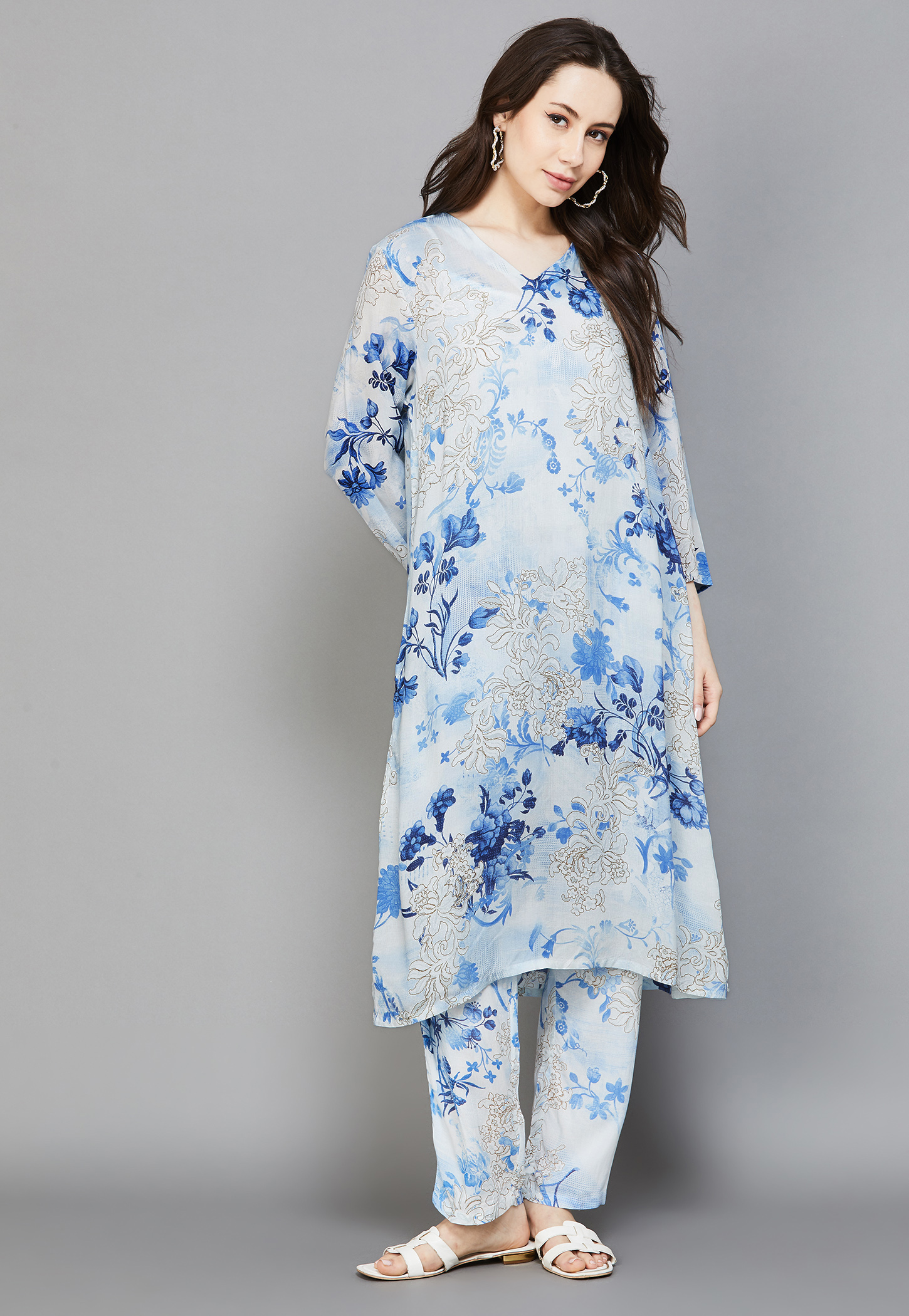 W Floral Print Straight Kurta-picture-33