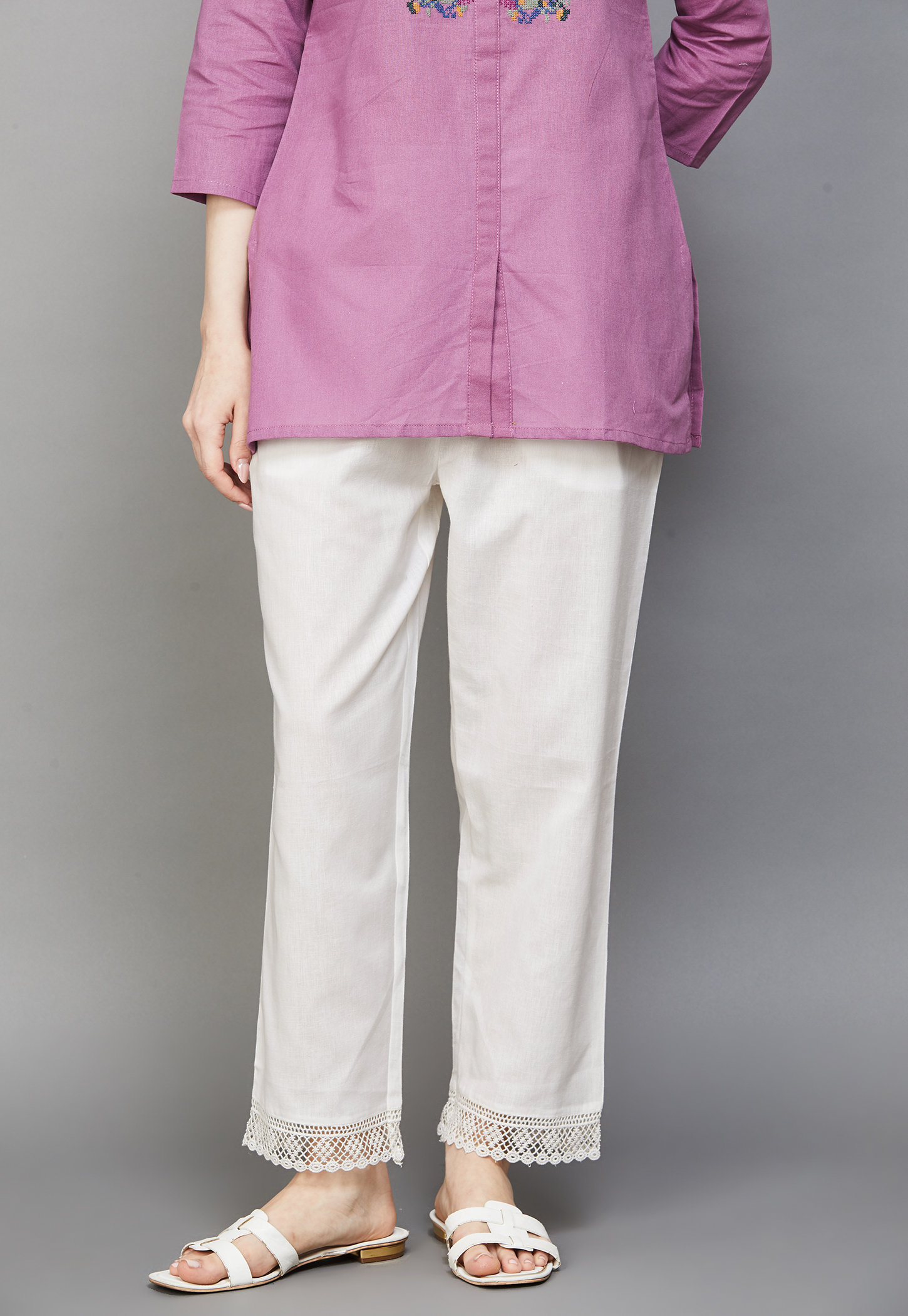 W Embroidered Straight Pants-picture-36