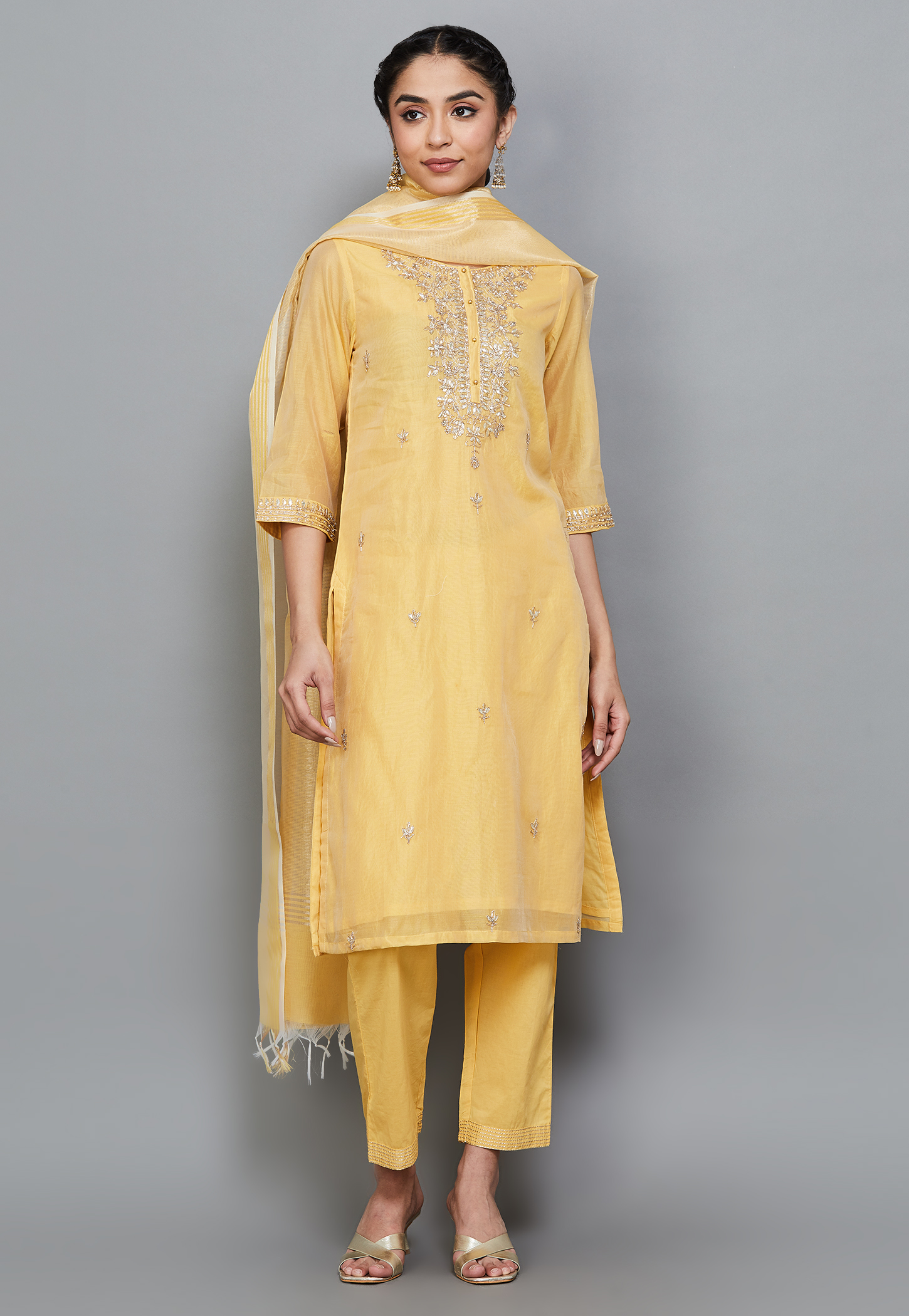 BIBA Embroidered Straight Kurta Set-picture-25