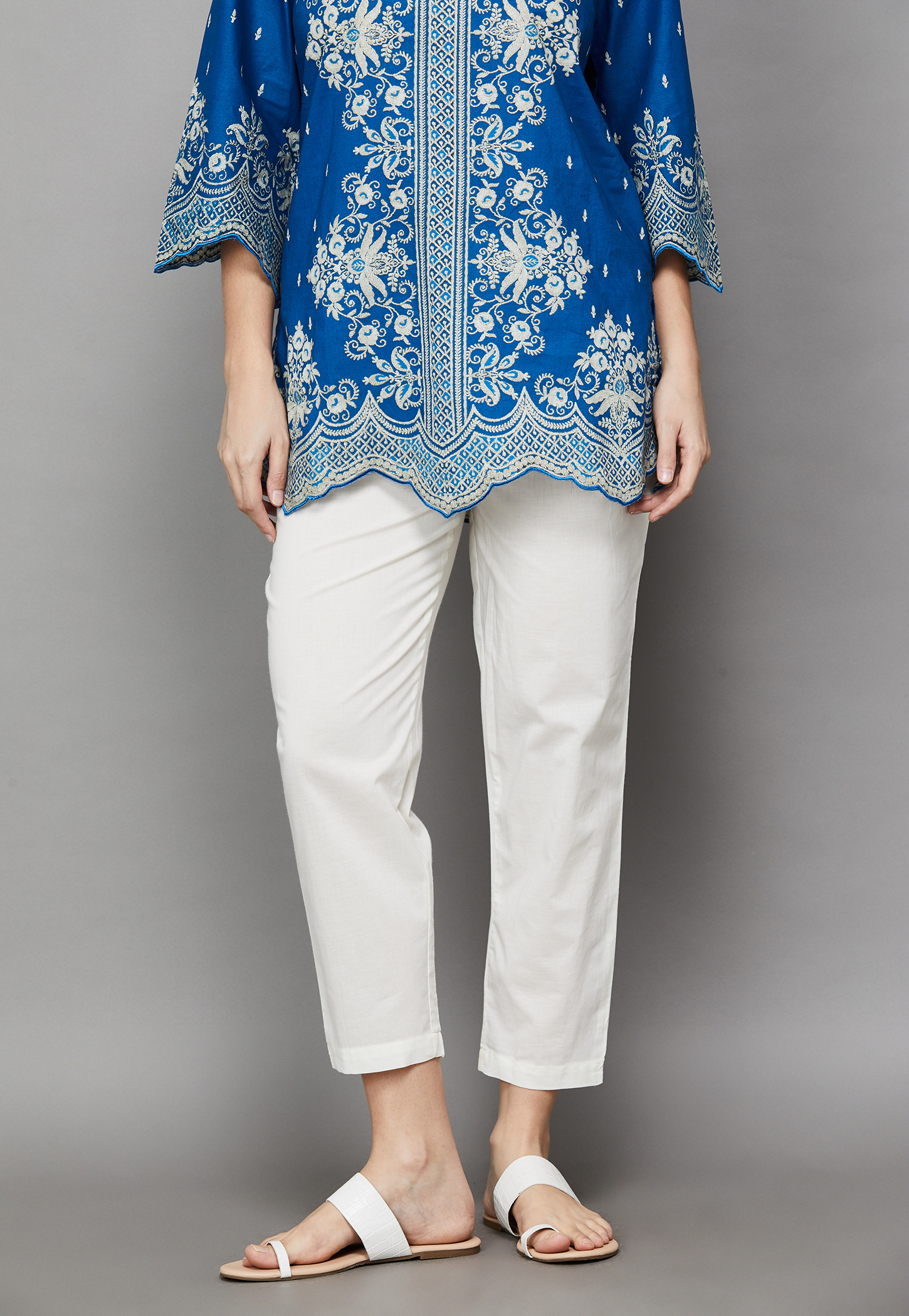 BIBA Solid Straight Pants-picture-25