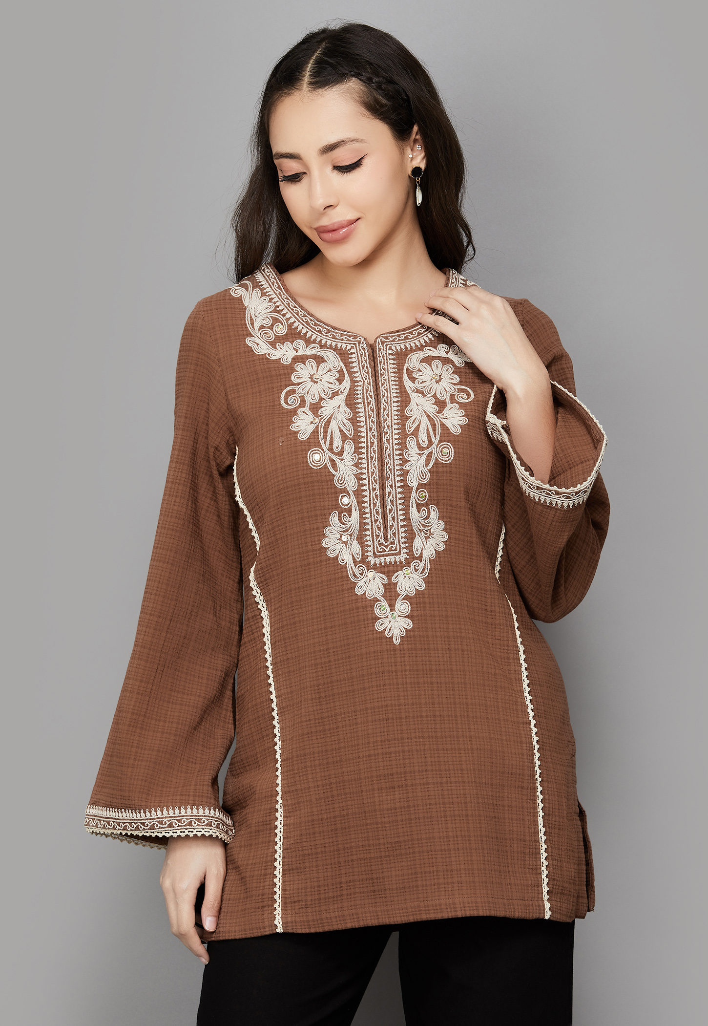 BIBA Embroidered Top-picture-52