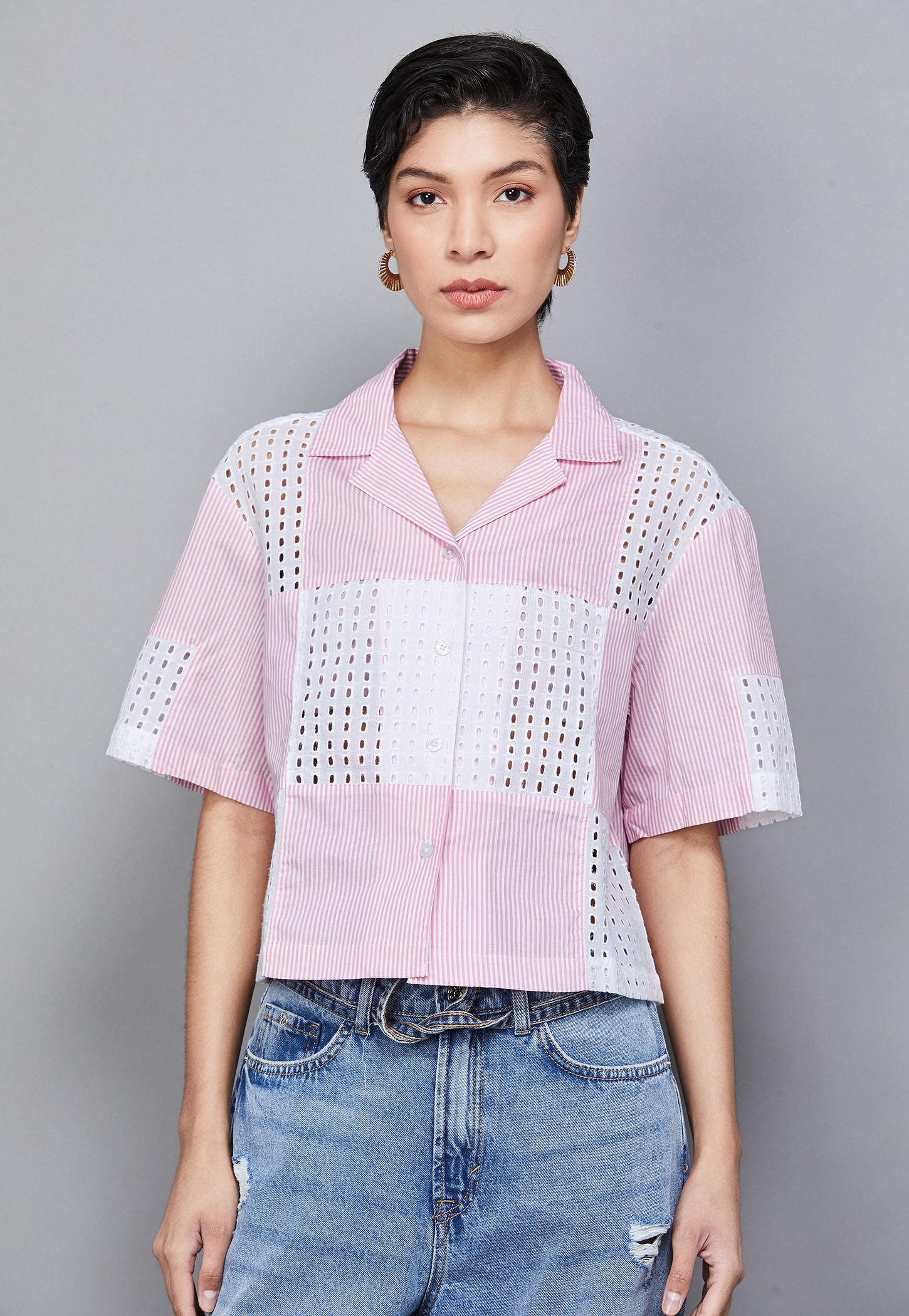 ONLY Striped Crop Shirt-picture-33