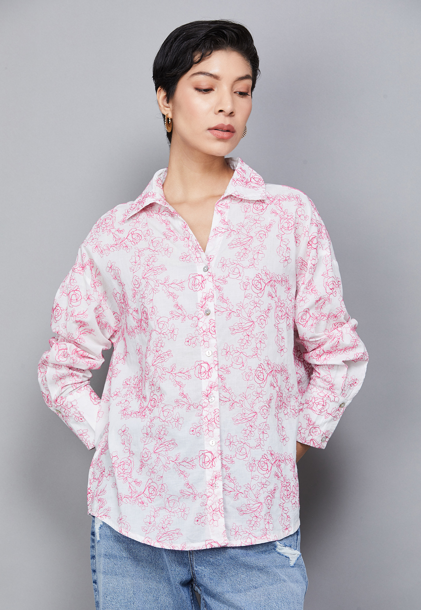 ONLY Floral Embroidered Shirt-picture-42
