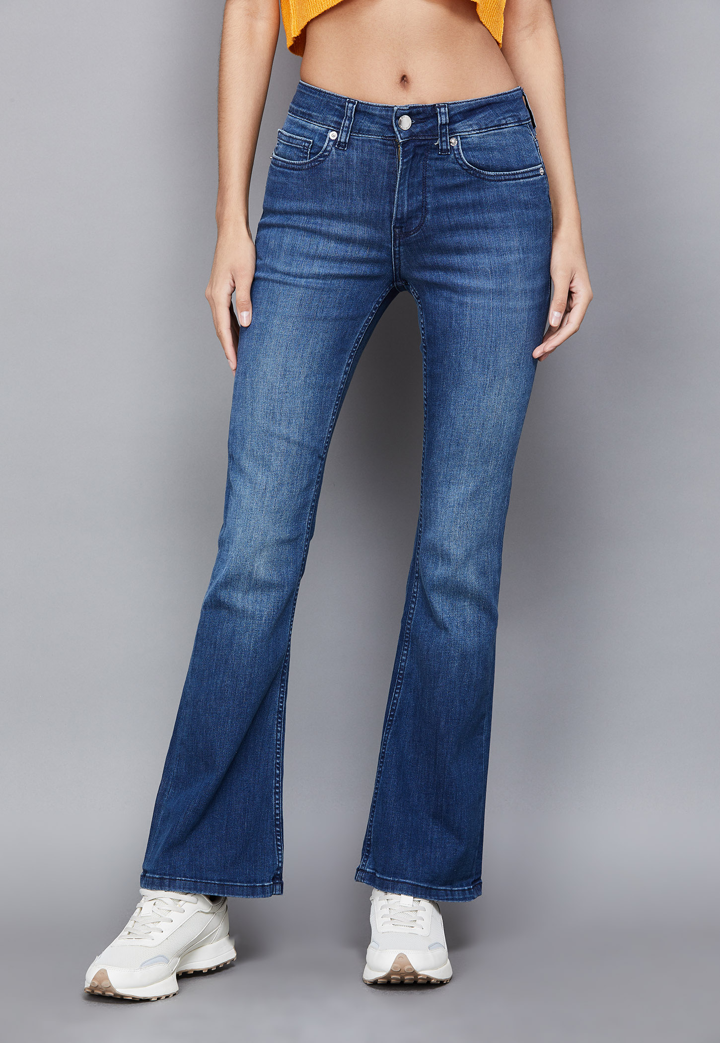 ONLY Washed Flared Jeans-image-43