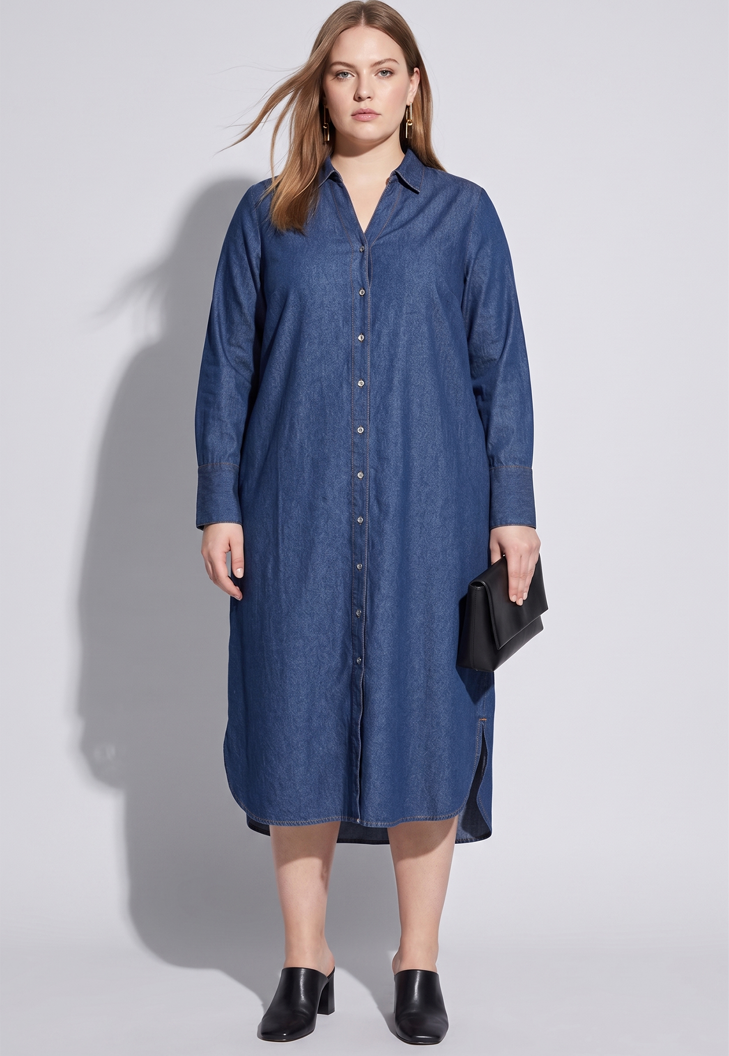 NEXUS Collared Full Sleeves Ankle Length Dress-picture-23