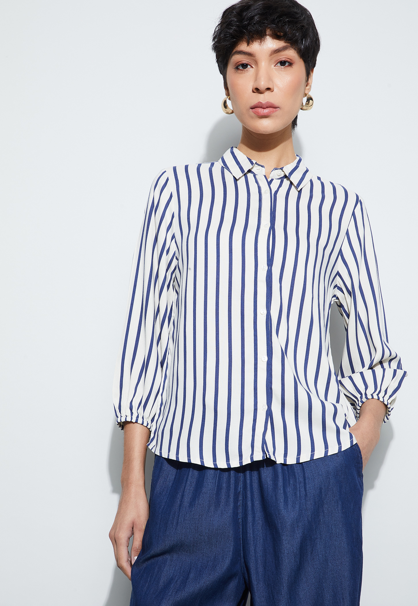 FAME FOREVER Striped Regular Fit Shirt-picture-16