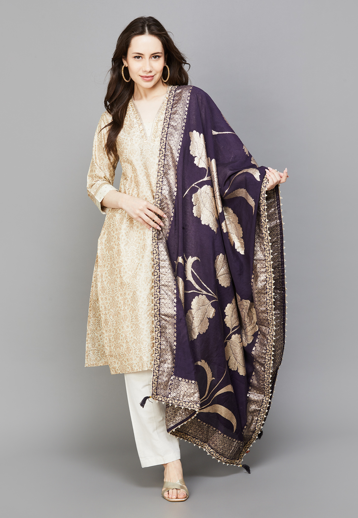 SPAN Floral Print Dupatta-picture-30