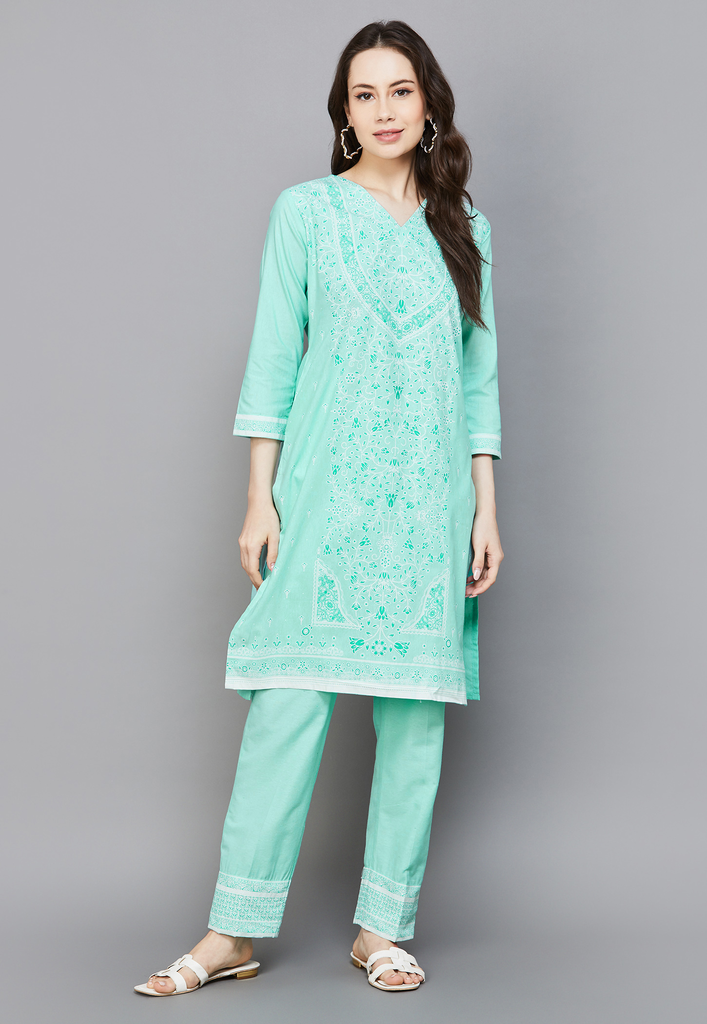 SPAN Embroidered Straight Kurta Set-picture-55