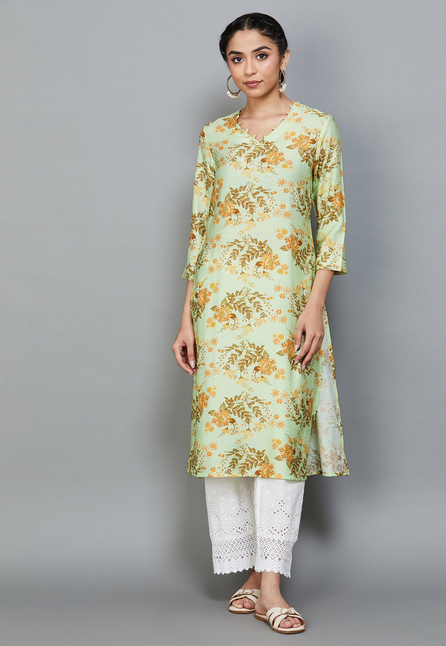 W Floral Print Straight Kurta-picture-36