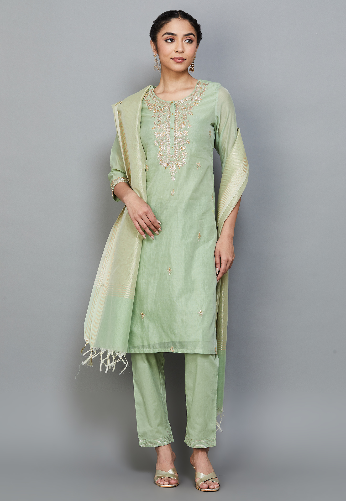 BIBA Embroidered Straight Kurta Set-picture-27