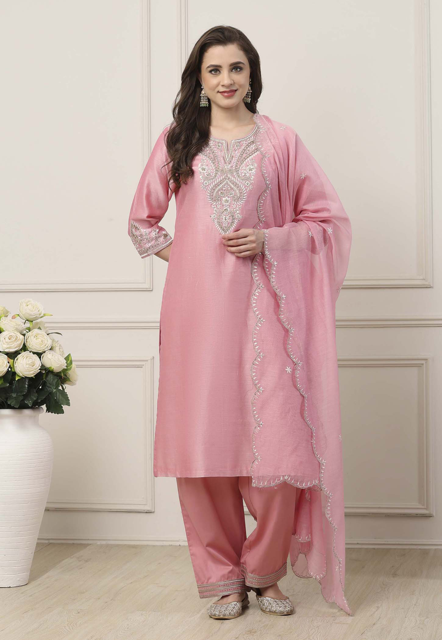 BIBA Embroidered Straight Kurta Set-picture-18