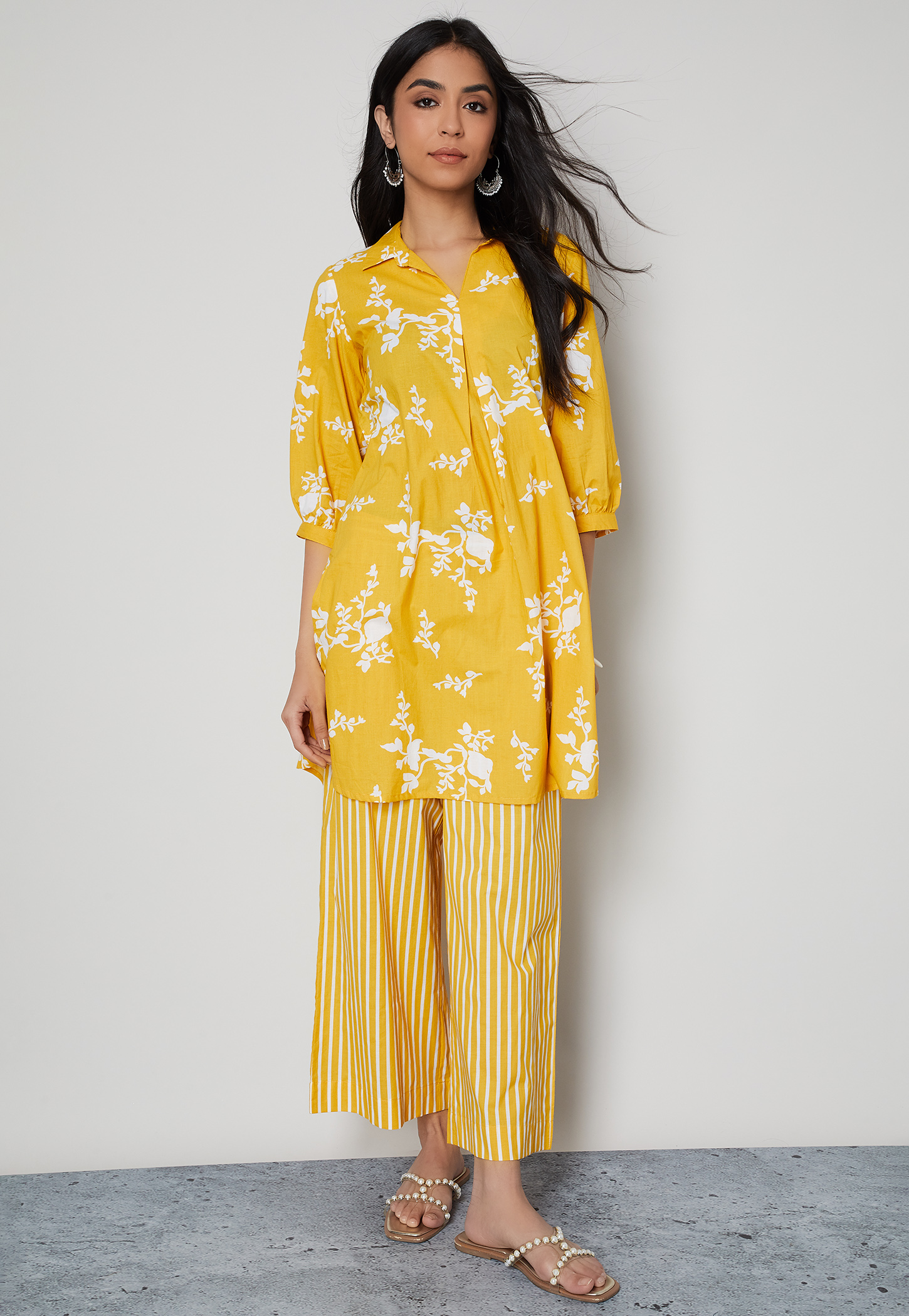 MELANGE Floral Print Kurta Set-picture-25